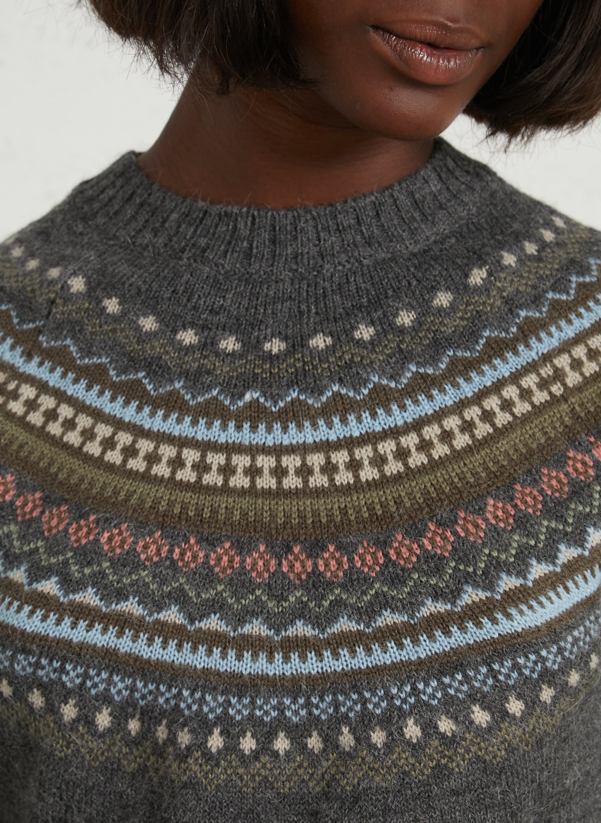 Round-neck wool-blend sweater MAX MARA WEEK END Silver