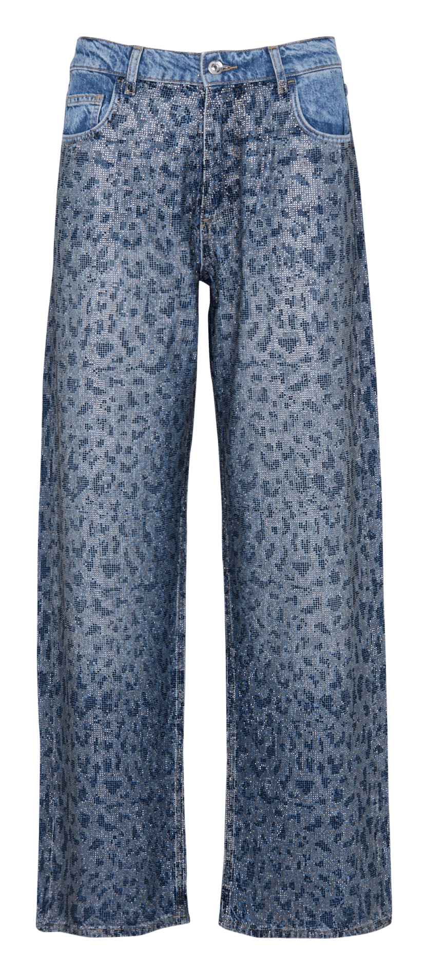 Weite Jeans mit Strassverzierung LIU JO Blau