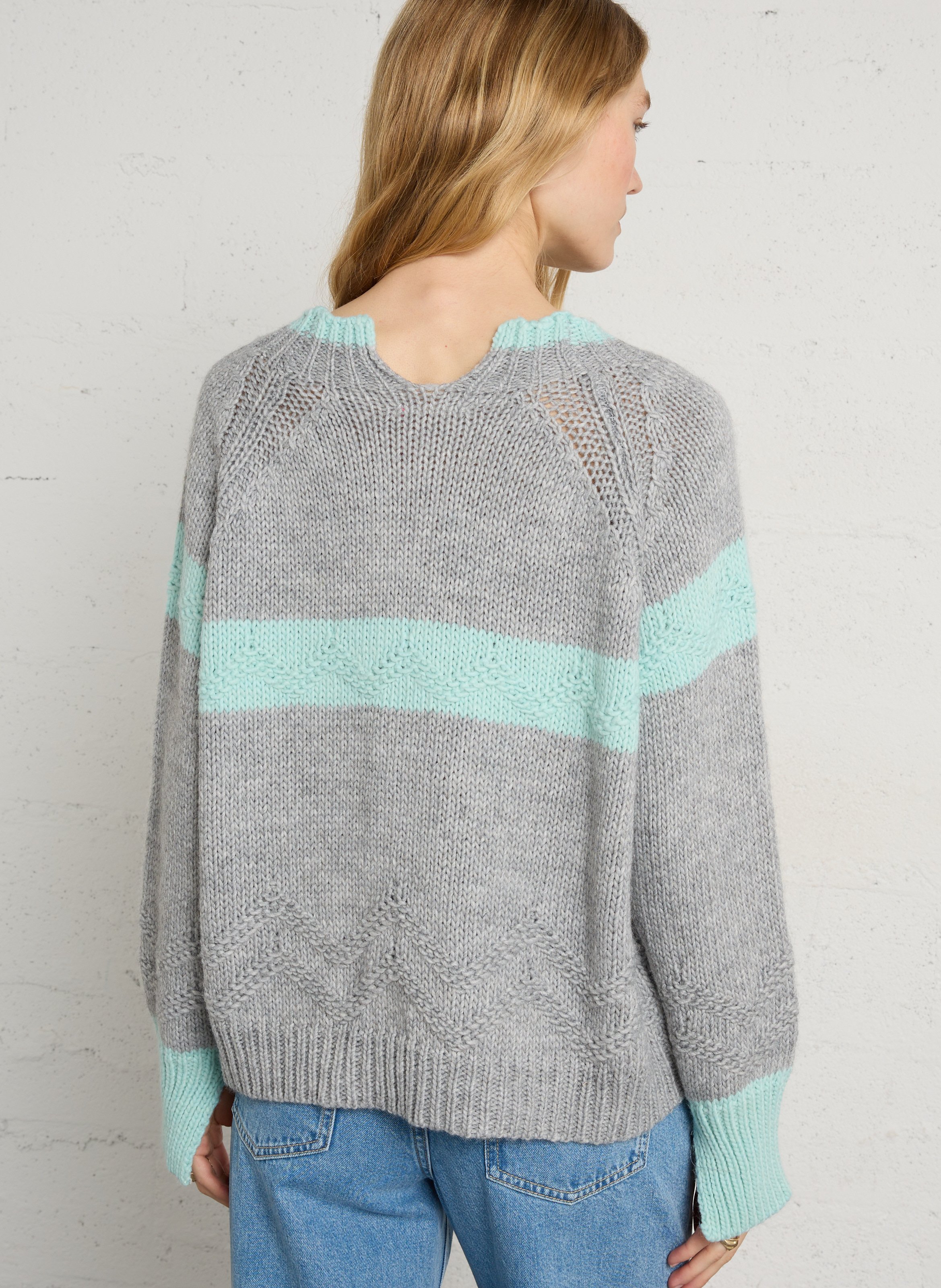 Übergroßer Pullover mit langen Ärmeln DR BLOOM Silber