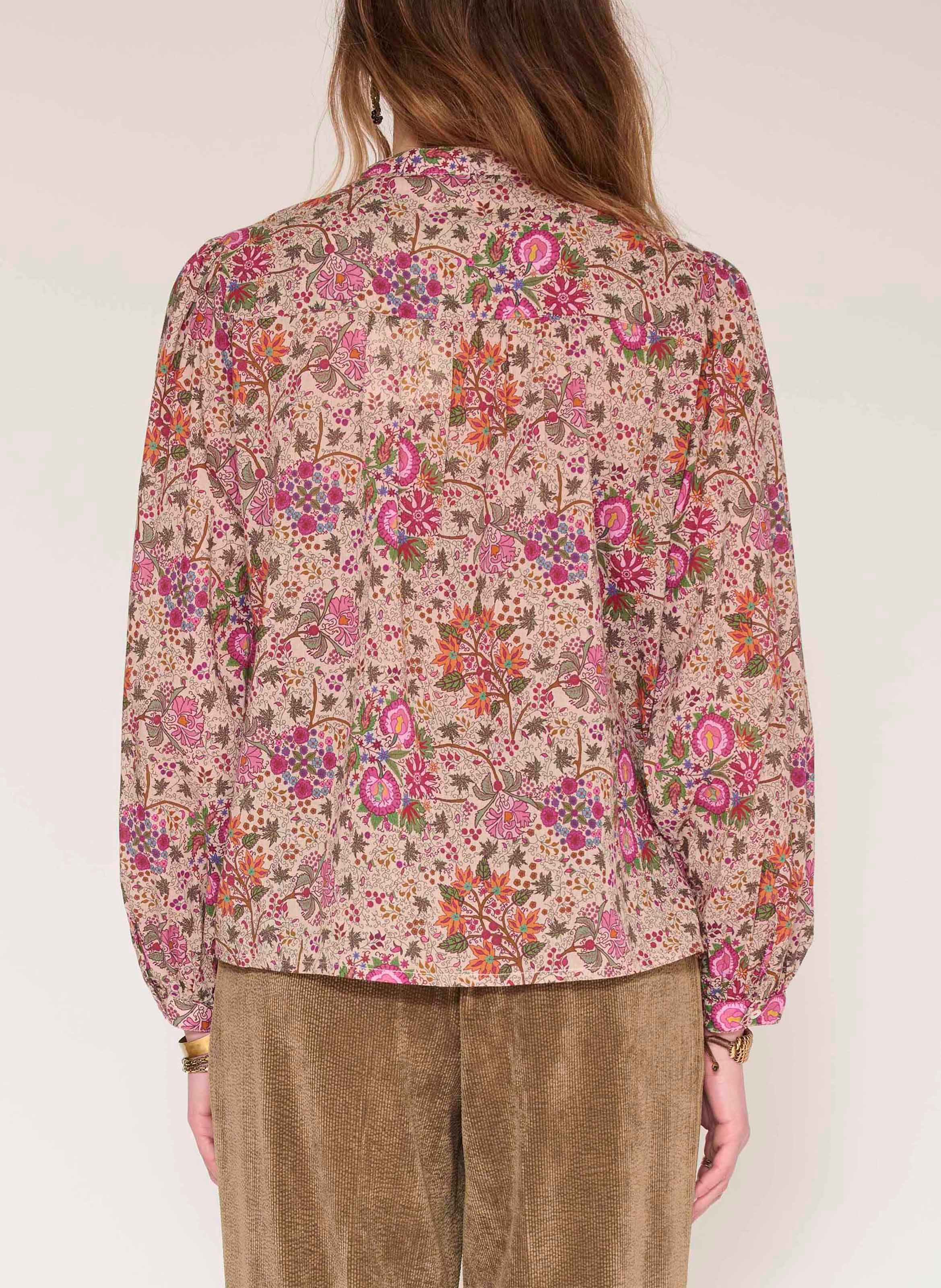 Baumwollbluse mit Rundhalskragen MKT Rosa