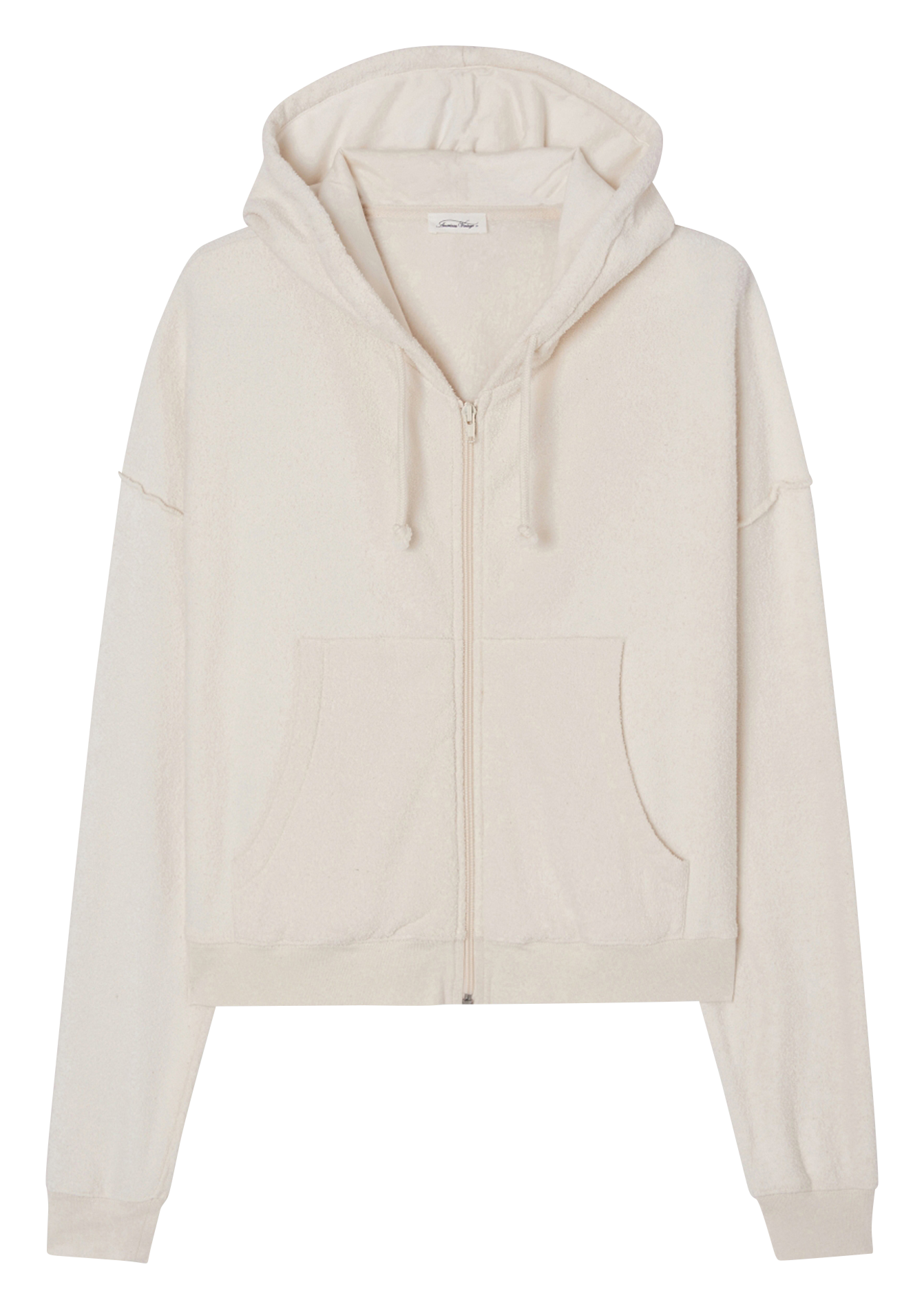 Sweat à capuche en coton bio AMERICAN VINTAGE Beige