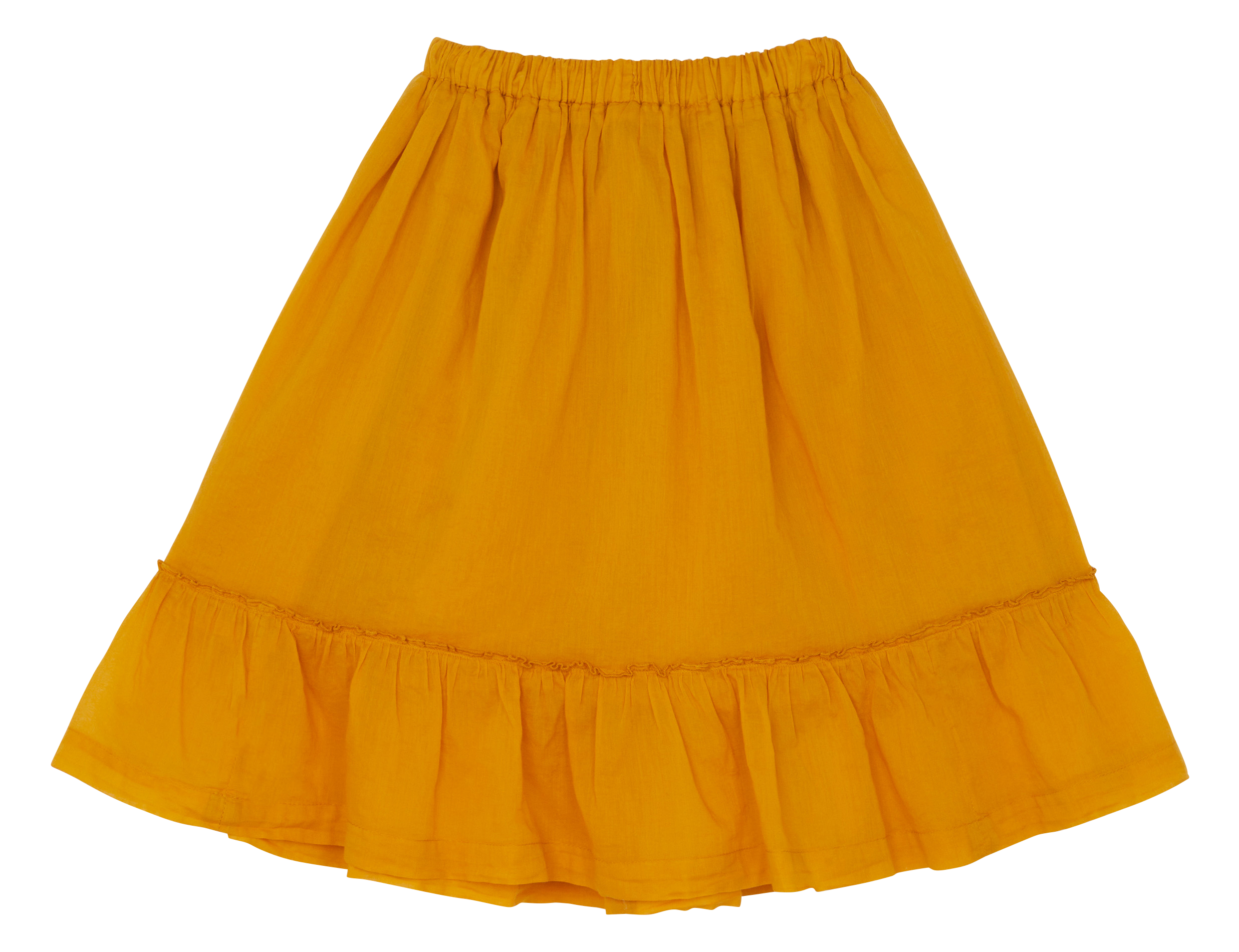 Jupe longue à volants en coton  SUNCHILD Jaune