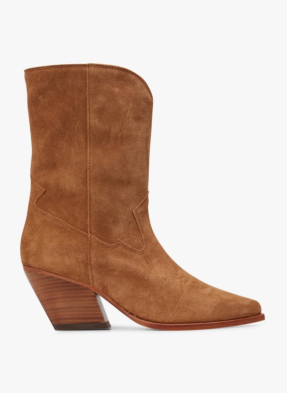 Bottines en cuir Marron