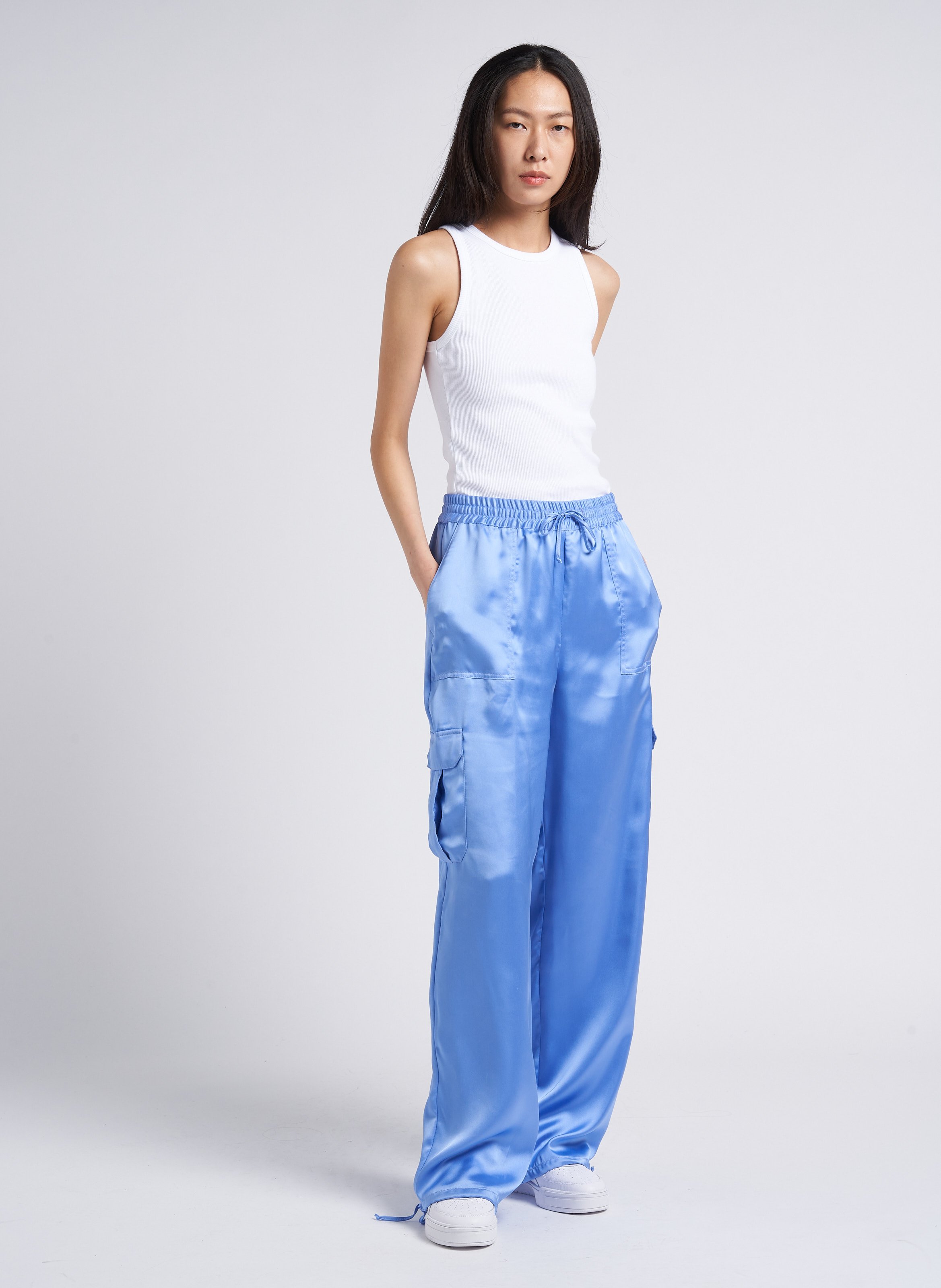 Ribbed cotton tank top SAISON 1865 White