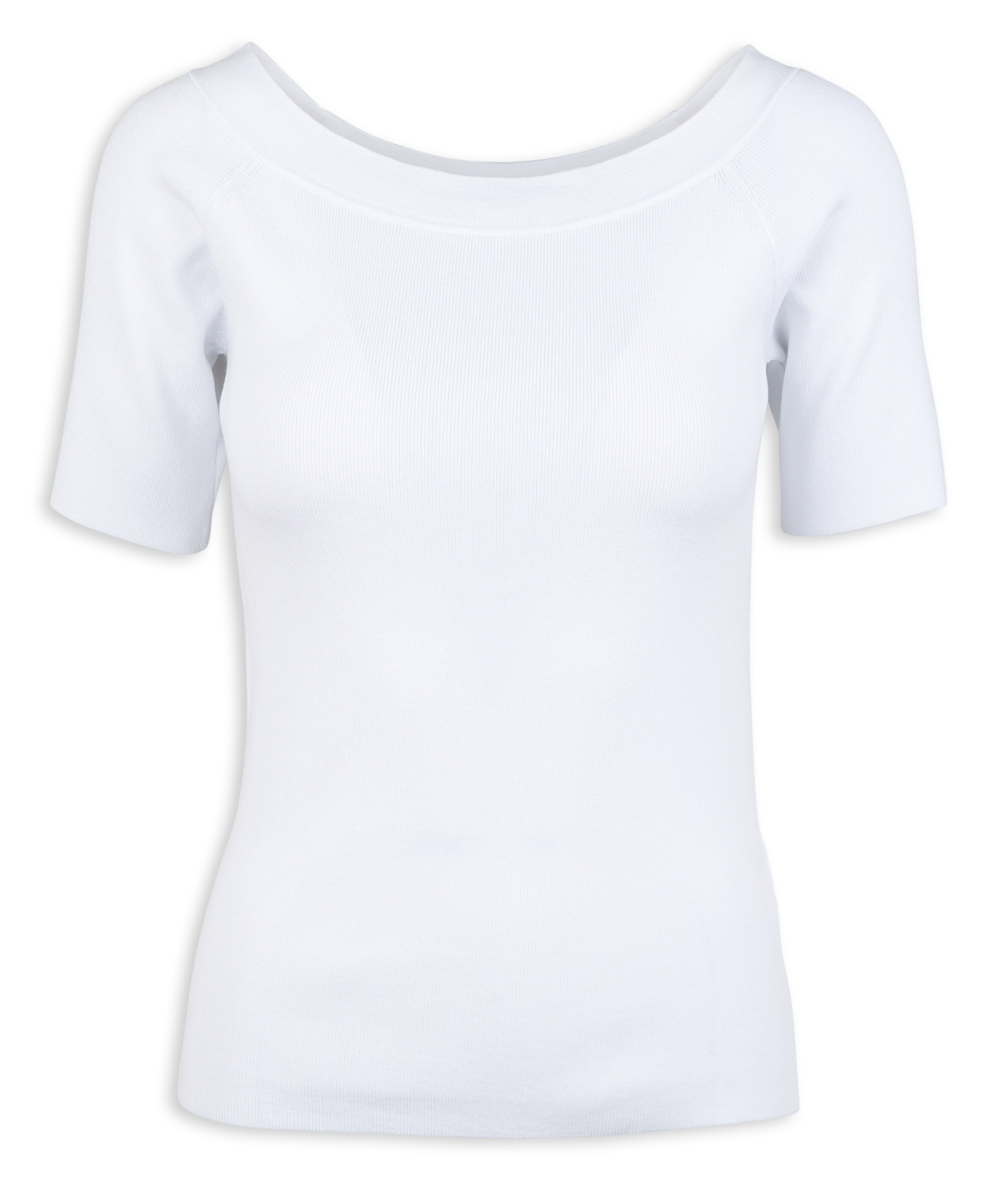 Pull moulant à col bateau  CAROLL Blanc