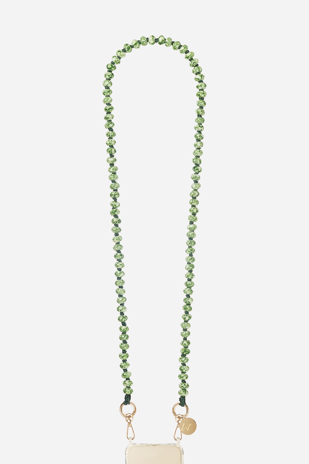 Beaded phone chain LA COQUE FRANCAISE Green