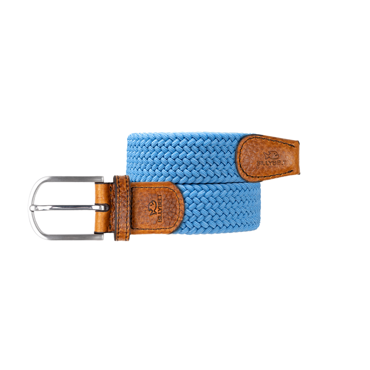 Solid Elastic Braided Belt BILLYBELT Blue