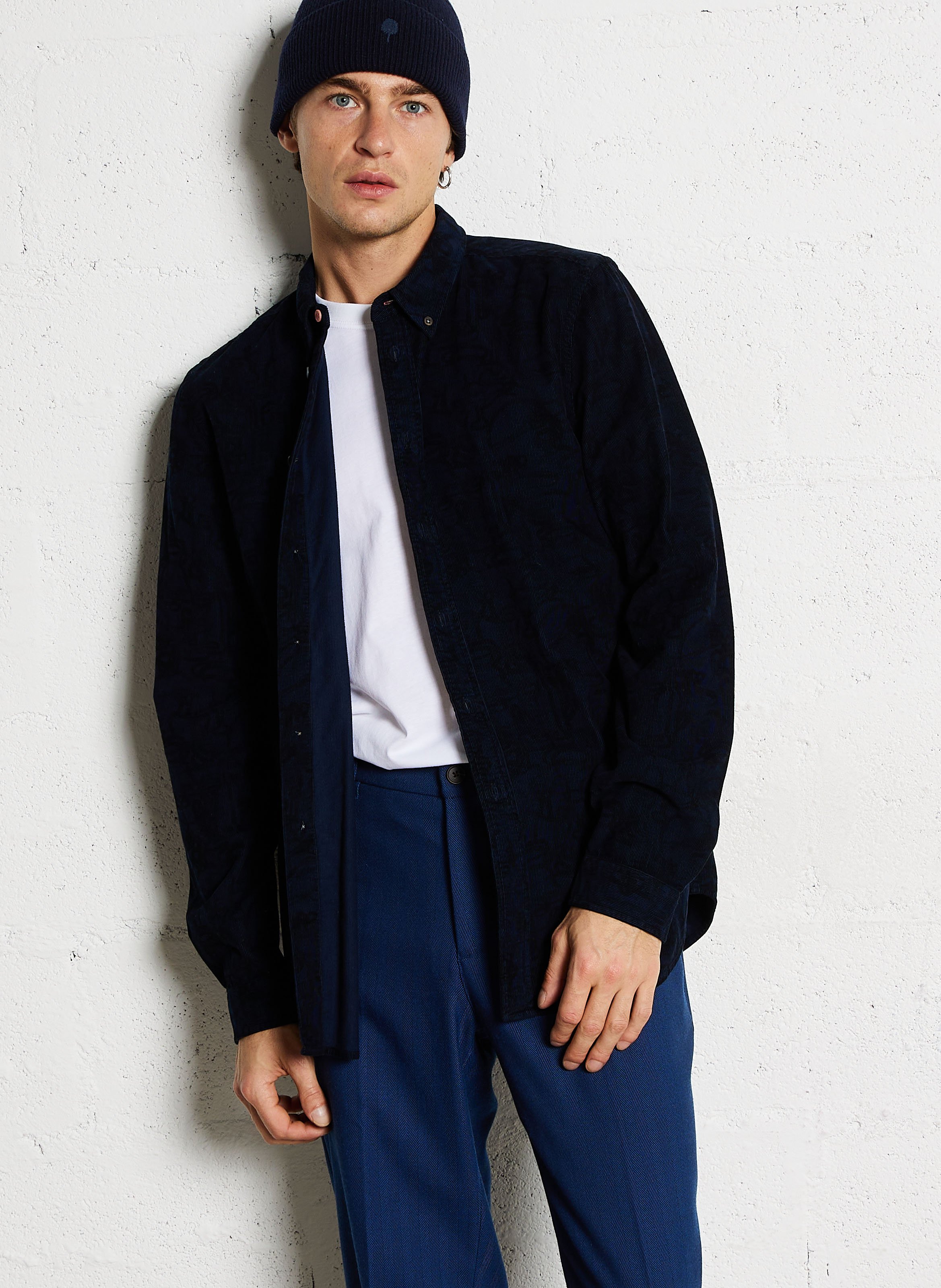 Corduroy shirt with classic collar PAUL SMITH Blue