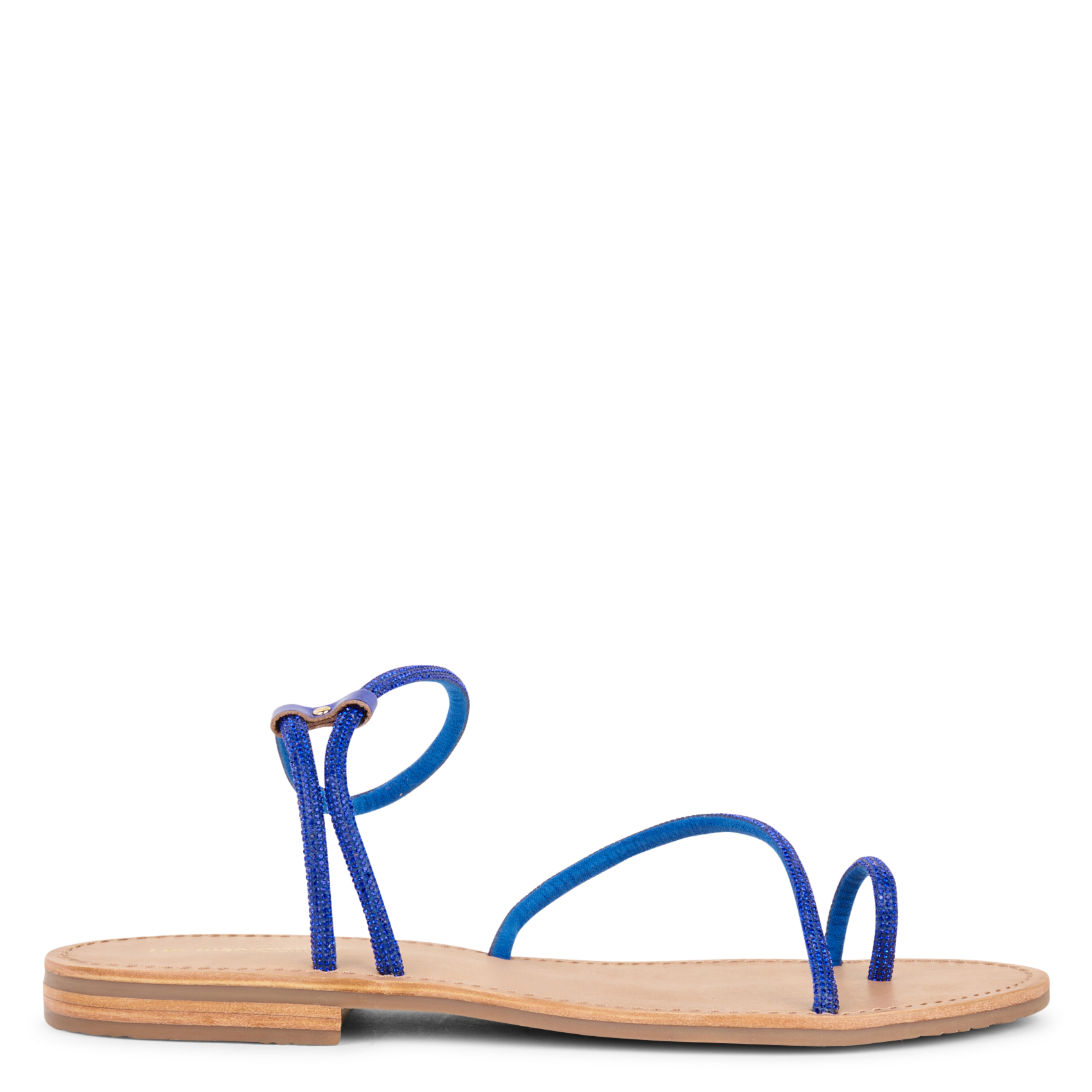 Flat sandals with rhinestones LES TROPEZIENNES PAR M.BELARBI Blue