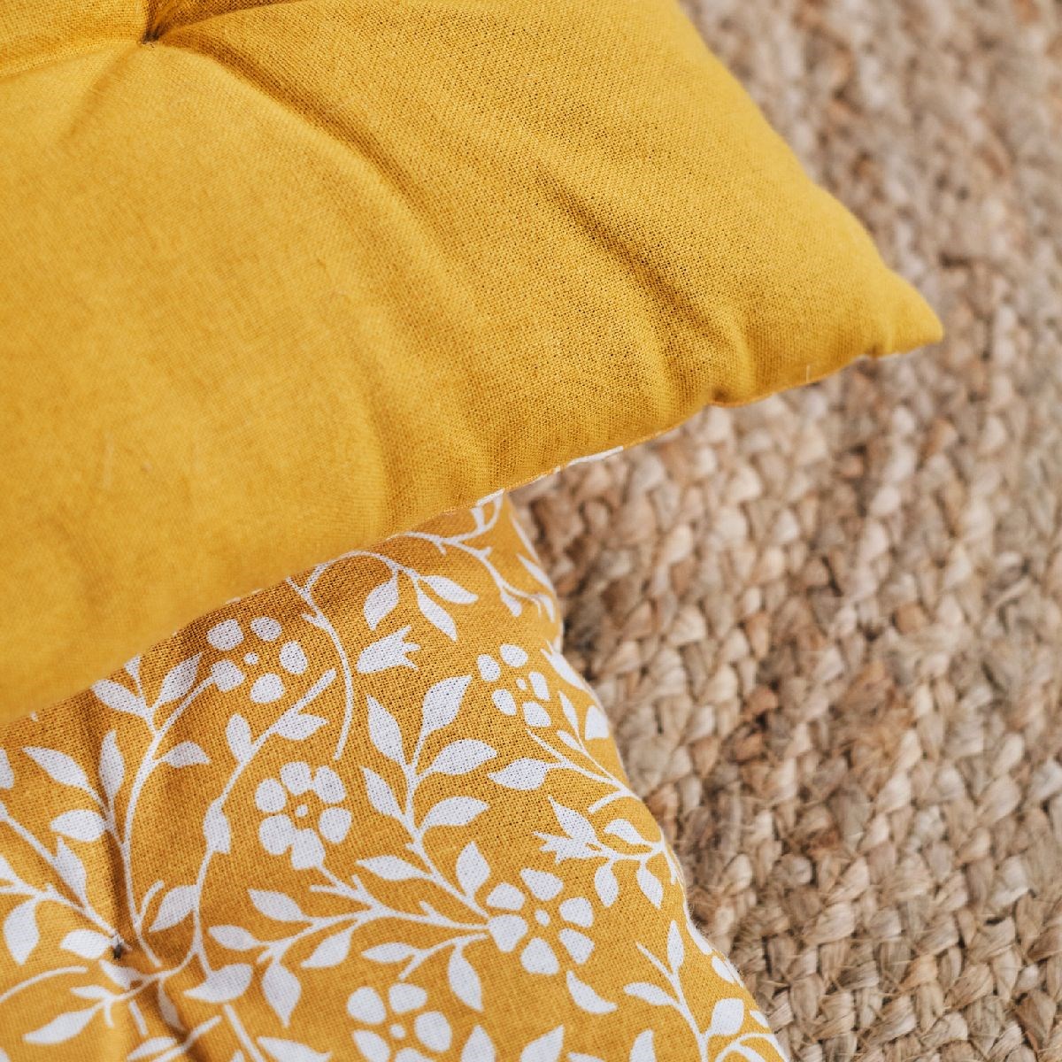 Cotton floor mattress TODAY LINGE DE MAISON Yellow