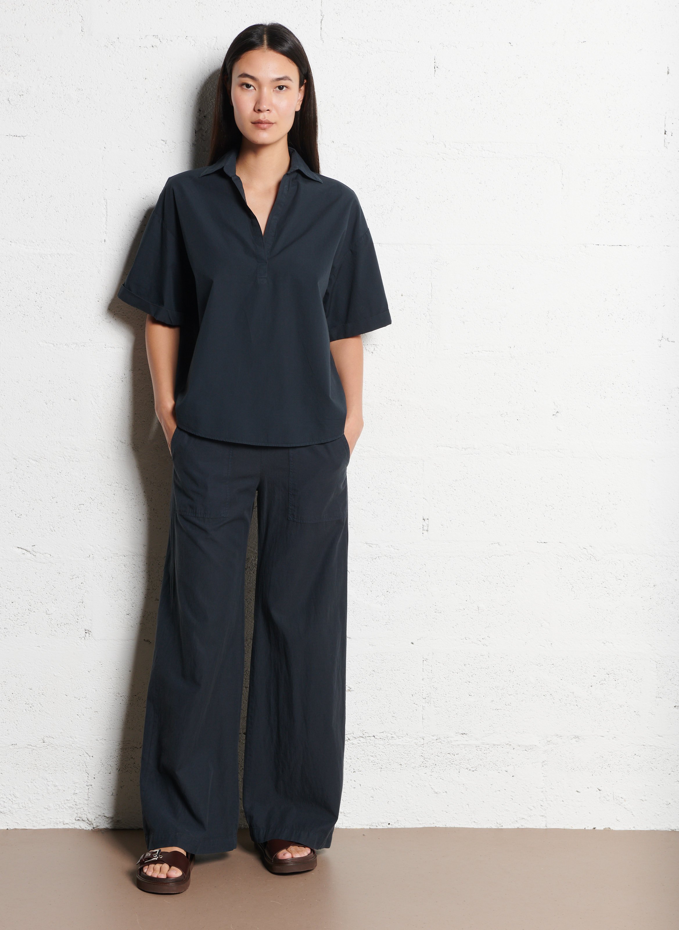 Chemise ample manches courtes  DIEGA Bleu