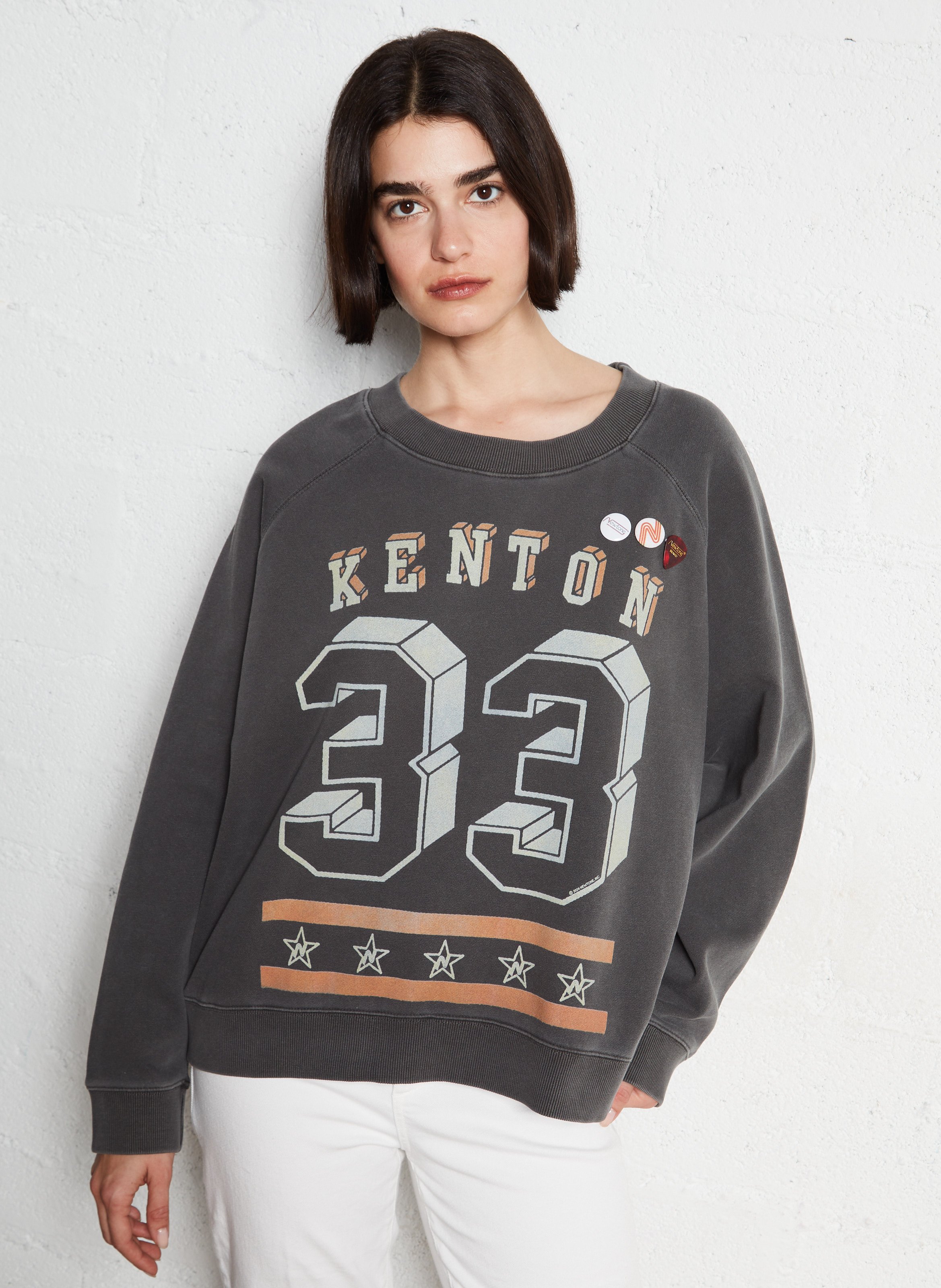 Sweat oversize en coton mélangé NEWTONE Gris