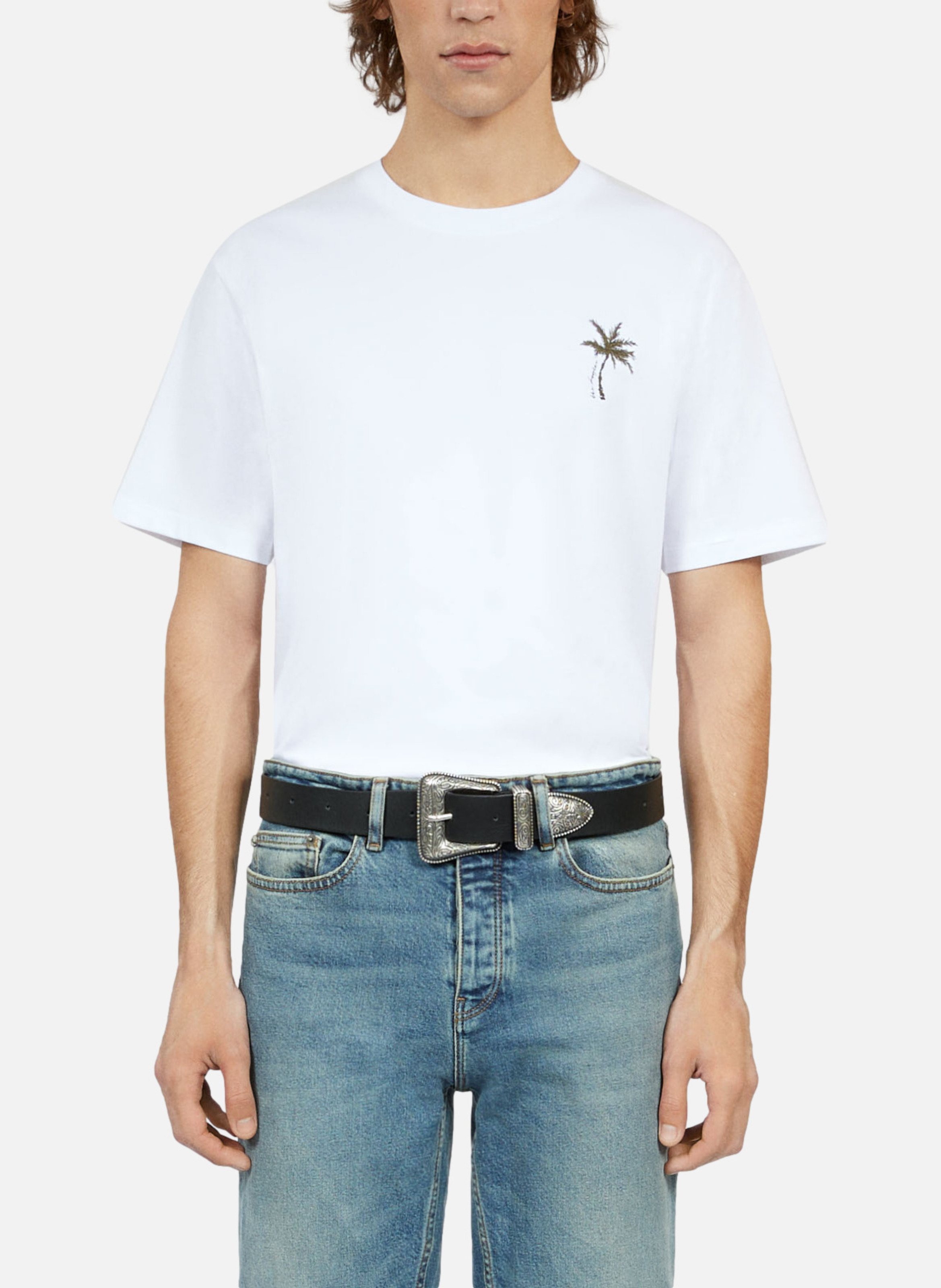 Leather belt with western buckle THE KOOPLES Black