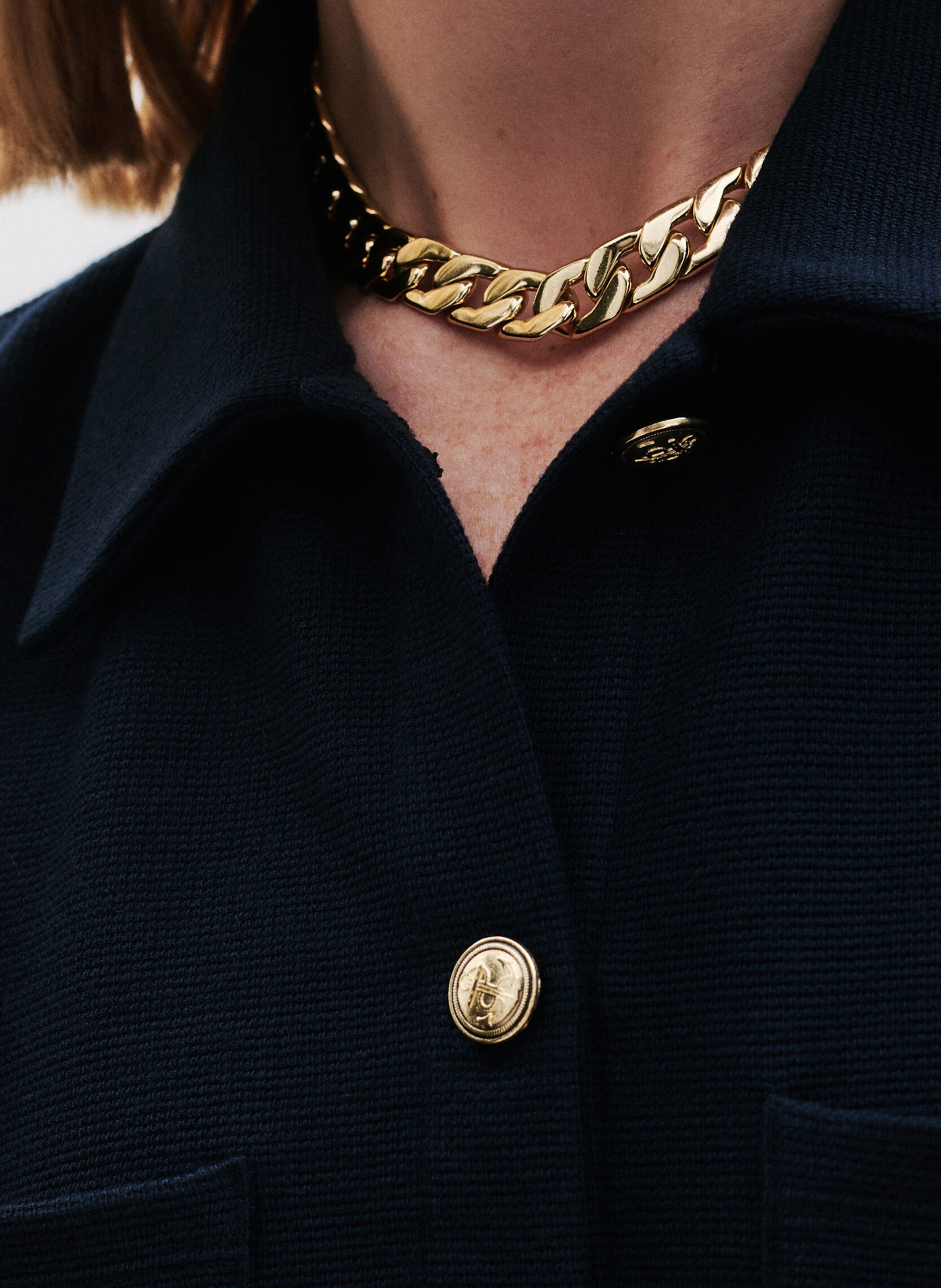 Top col classique  CAROLL Bleu