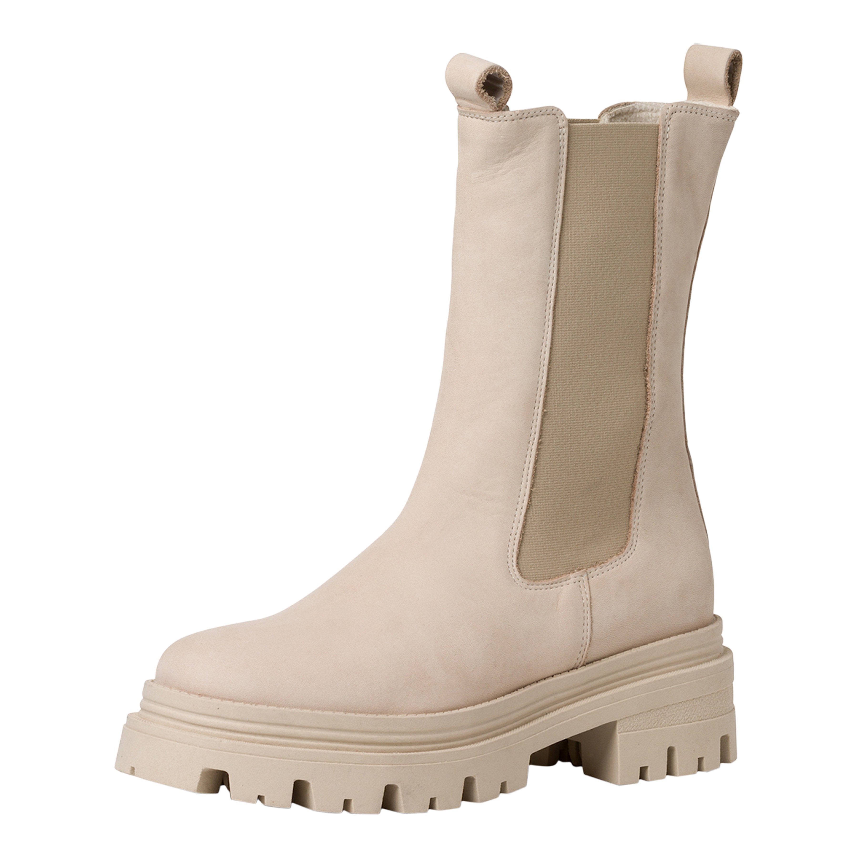 Leather boot TAMARIS Beige
