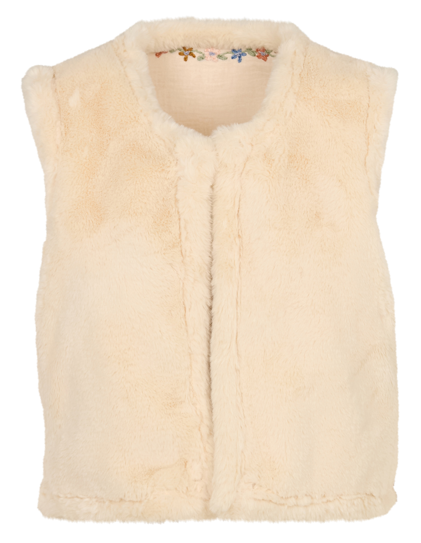 Reversible embroidered sleeveless jacket LOUISE MISHA Beige