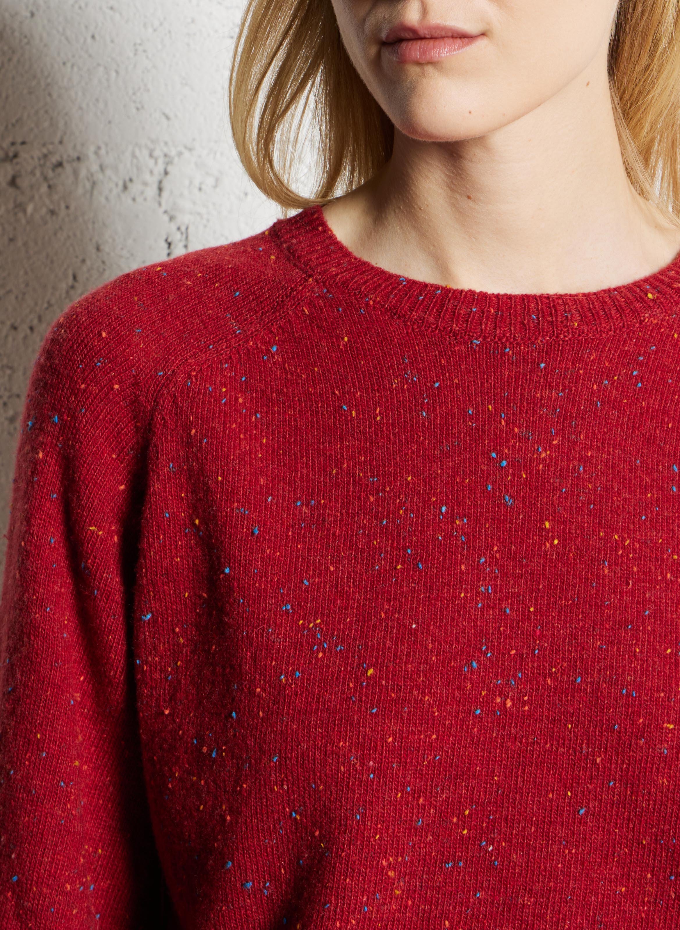 Pull droit en laine mélangée NICE THINGS Rouge