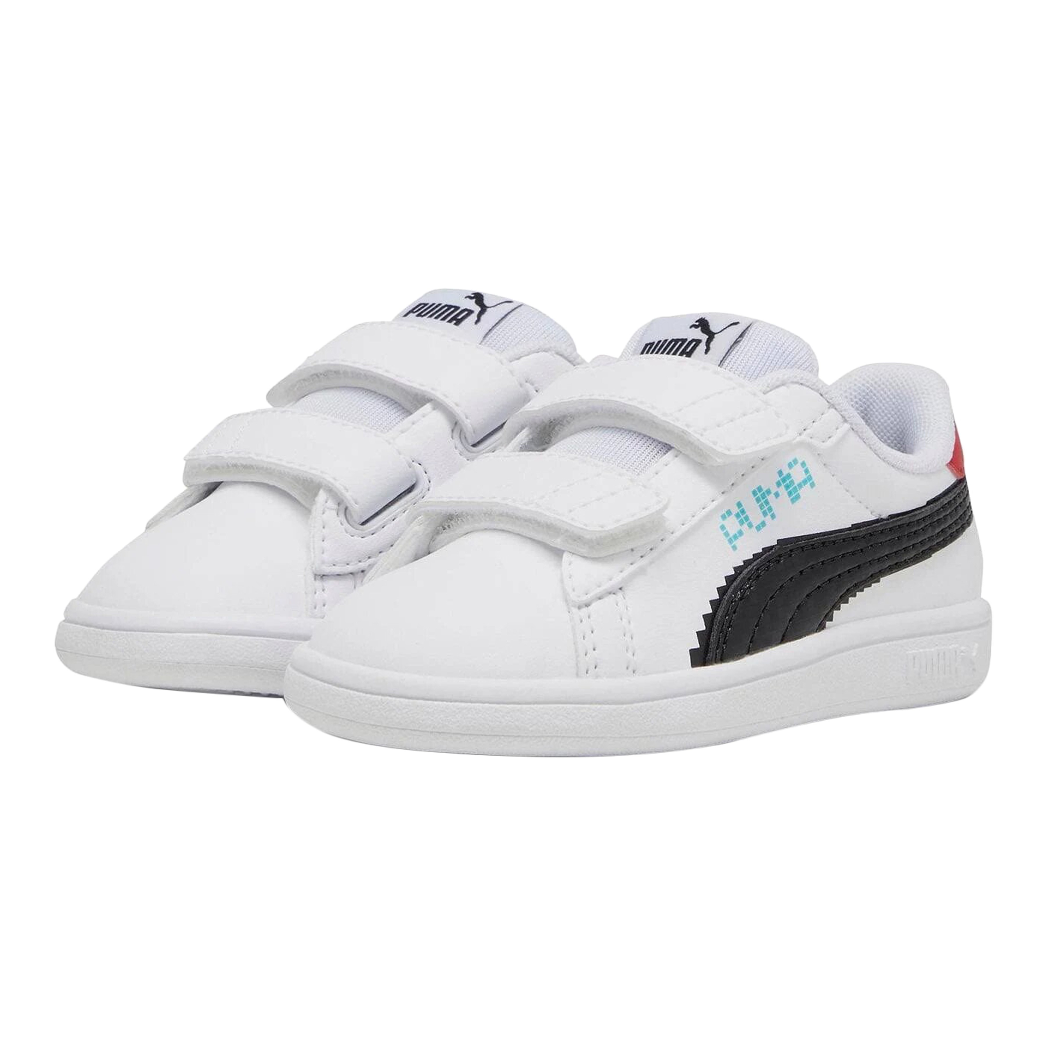 Low top sneaker with velcro strap - Juniors Smash 3.0 L Play PUMA Multicolored