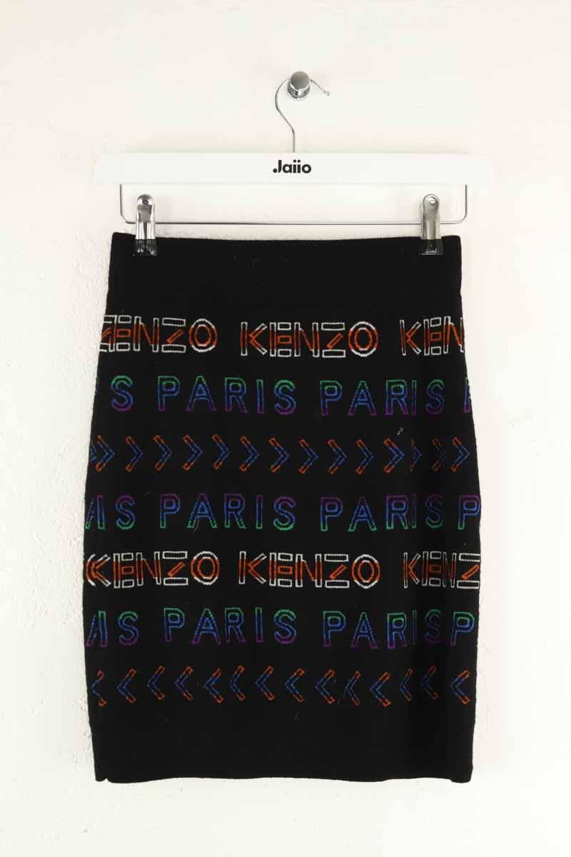 Wool mini skirt KENZO - SECONDE MAIN Black