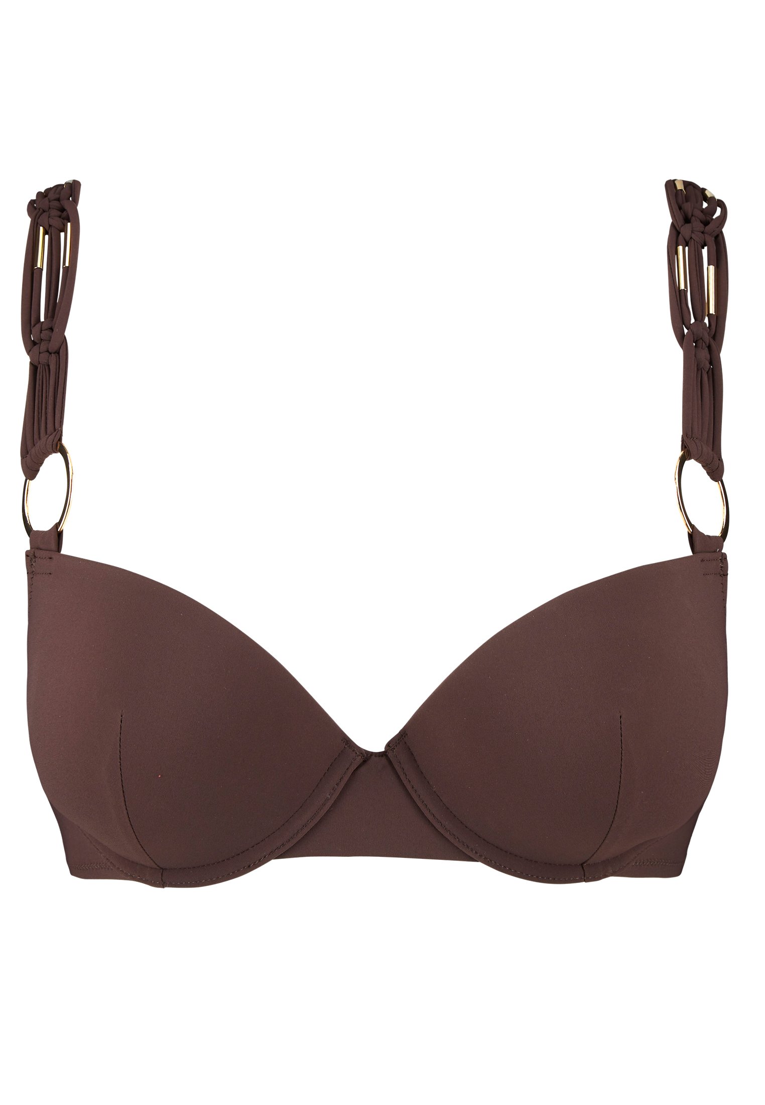 Bikini top with push-up cups AUBADE Brown