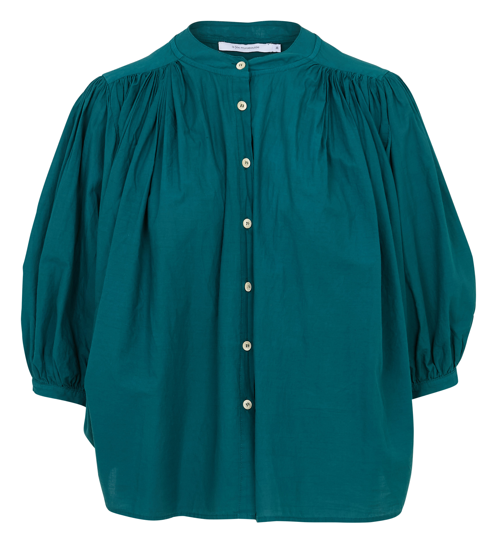 Loose plain cotton shirt LA FEE MARABOUTEE Blue