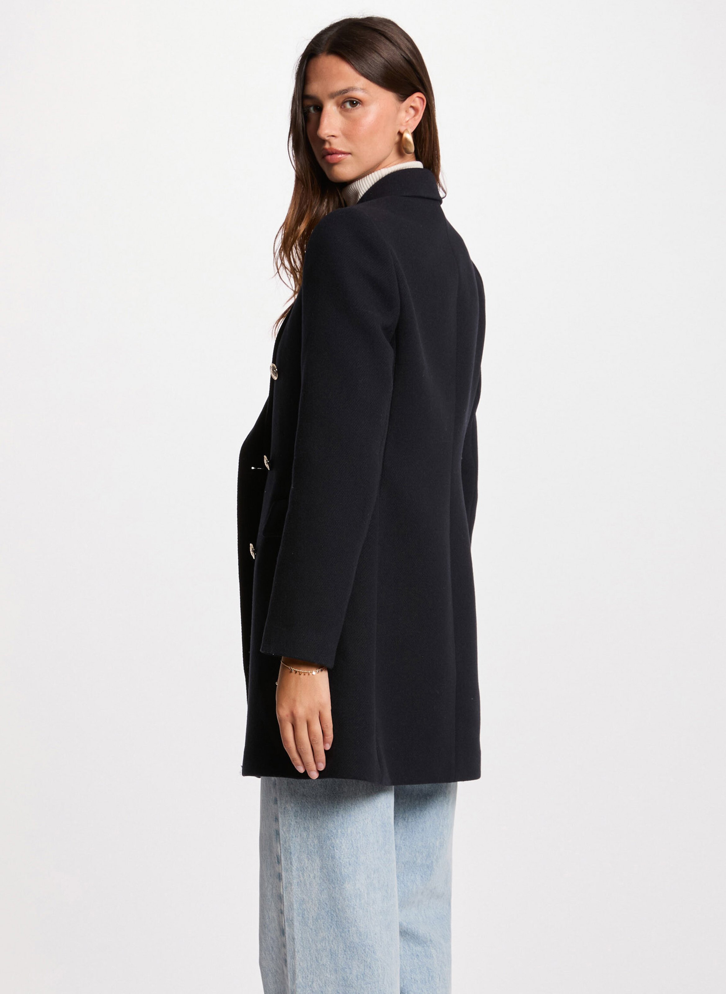 Getailleerde jas met revers MORGAN Blauw