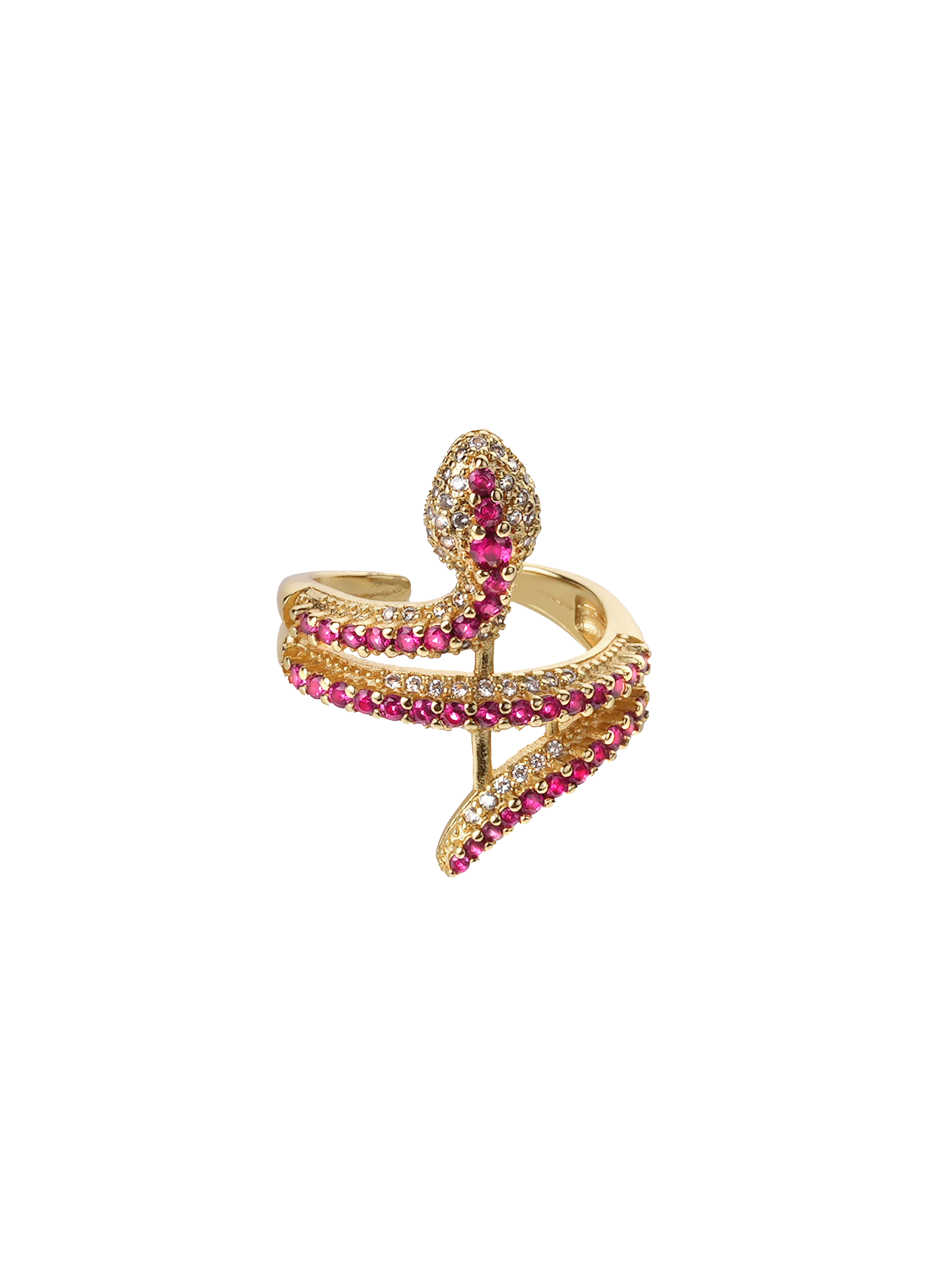 Adjustable snake ring HIPANEMA Pink