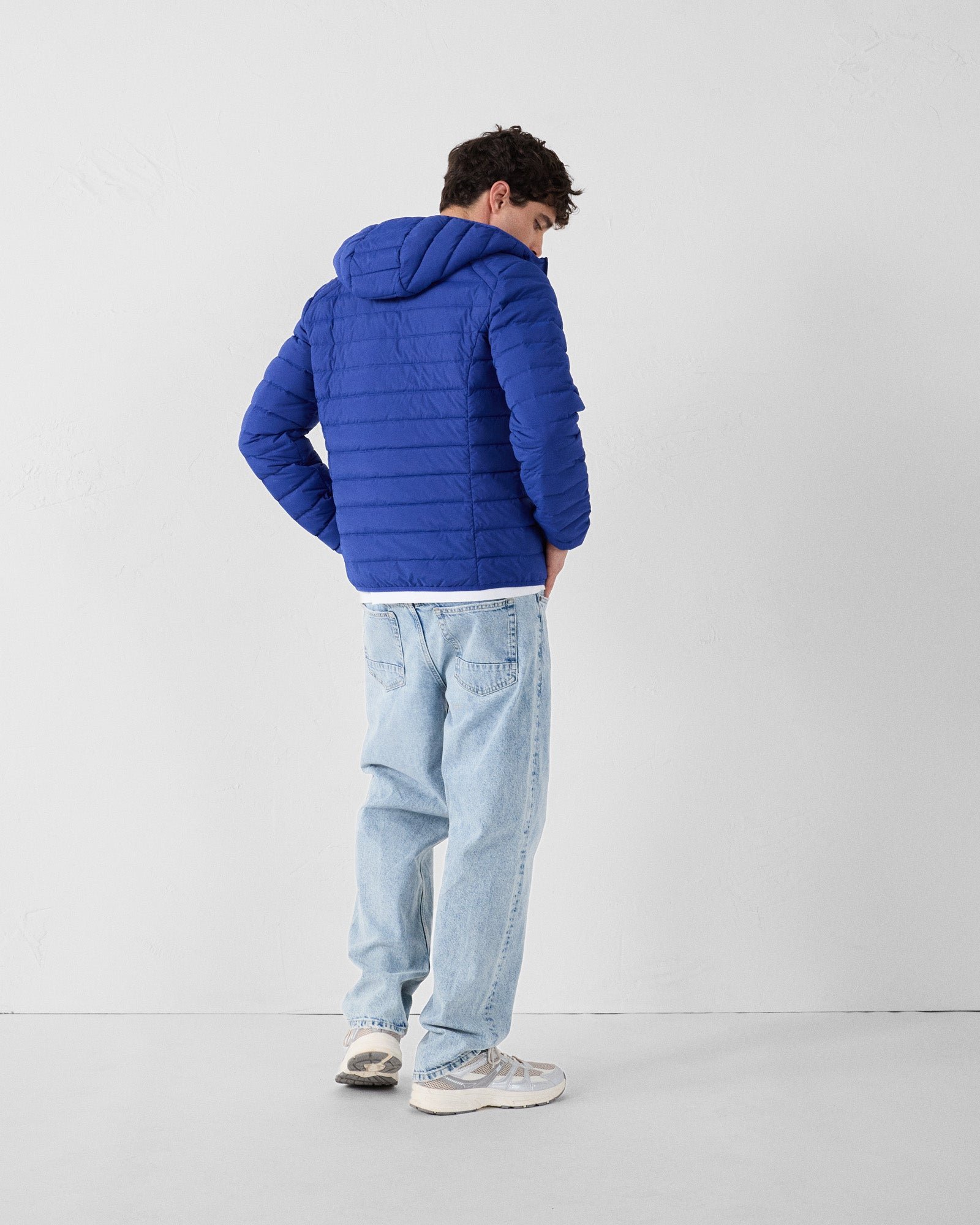 Frantz Stretch Lightweight Hooded Puffer Coat JOTT Blue