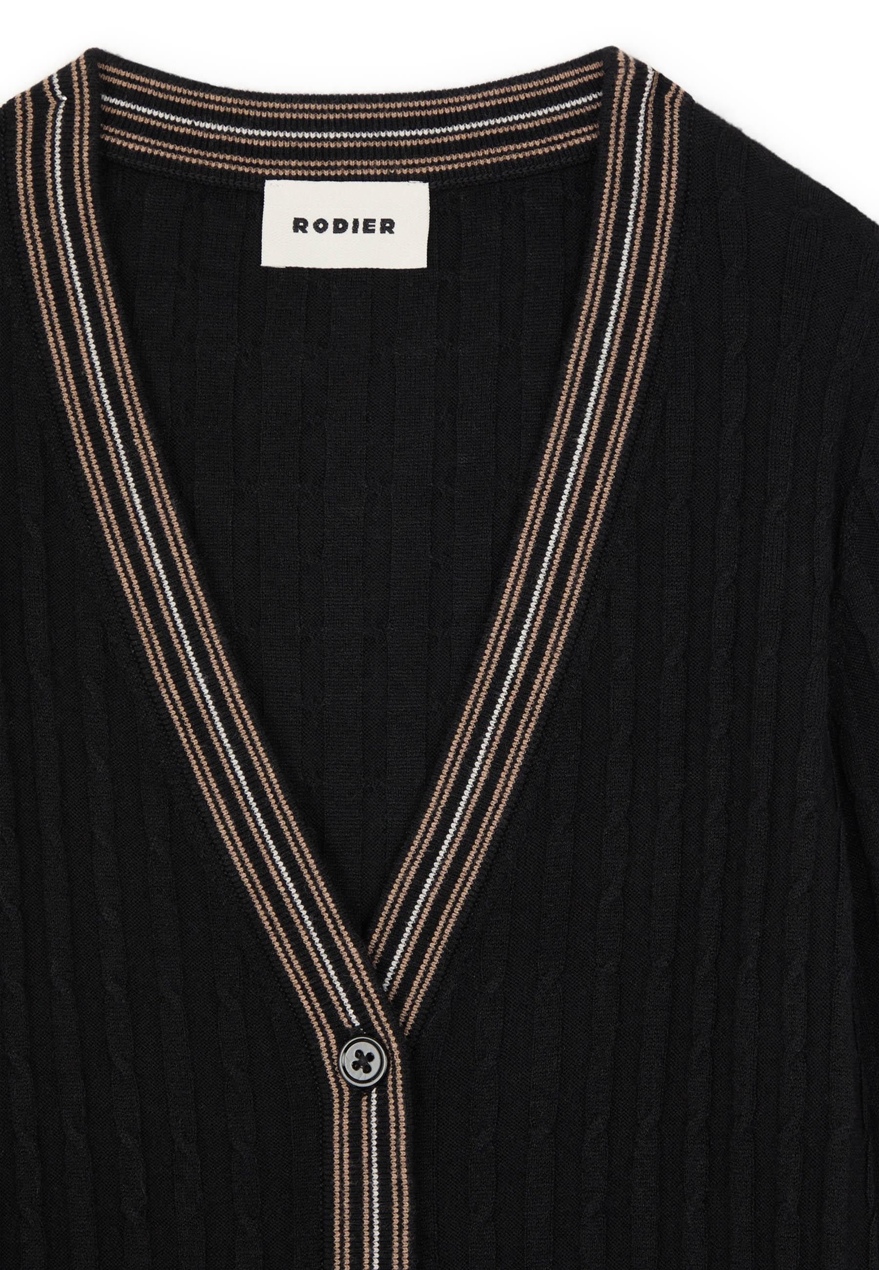 Cable-knit vest RODIER Black