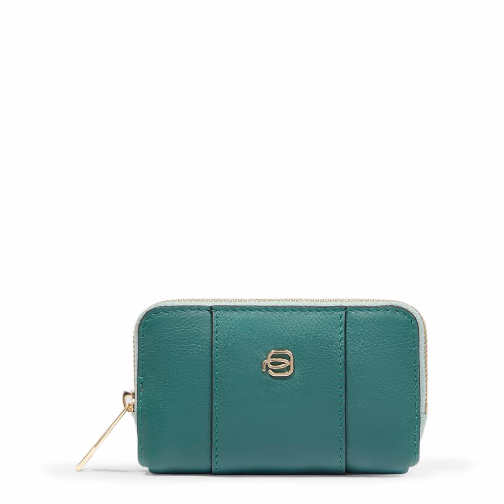 Leather key case PIQUADRO Blue