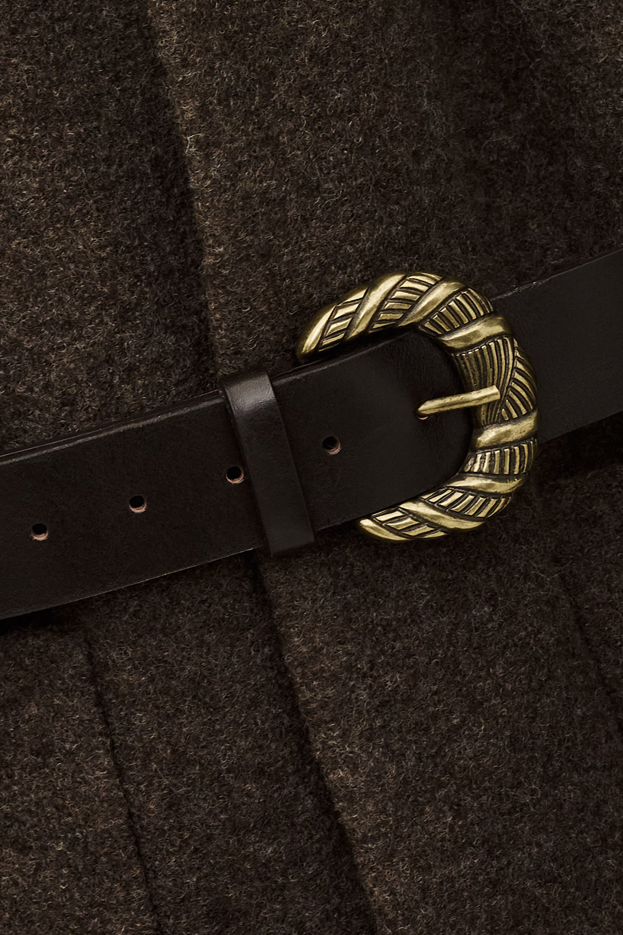 Belted wool coat BA&SH Brown