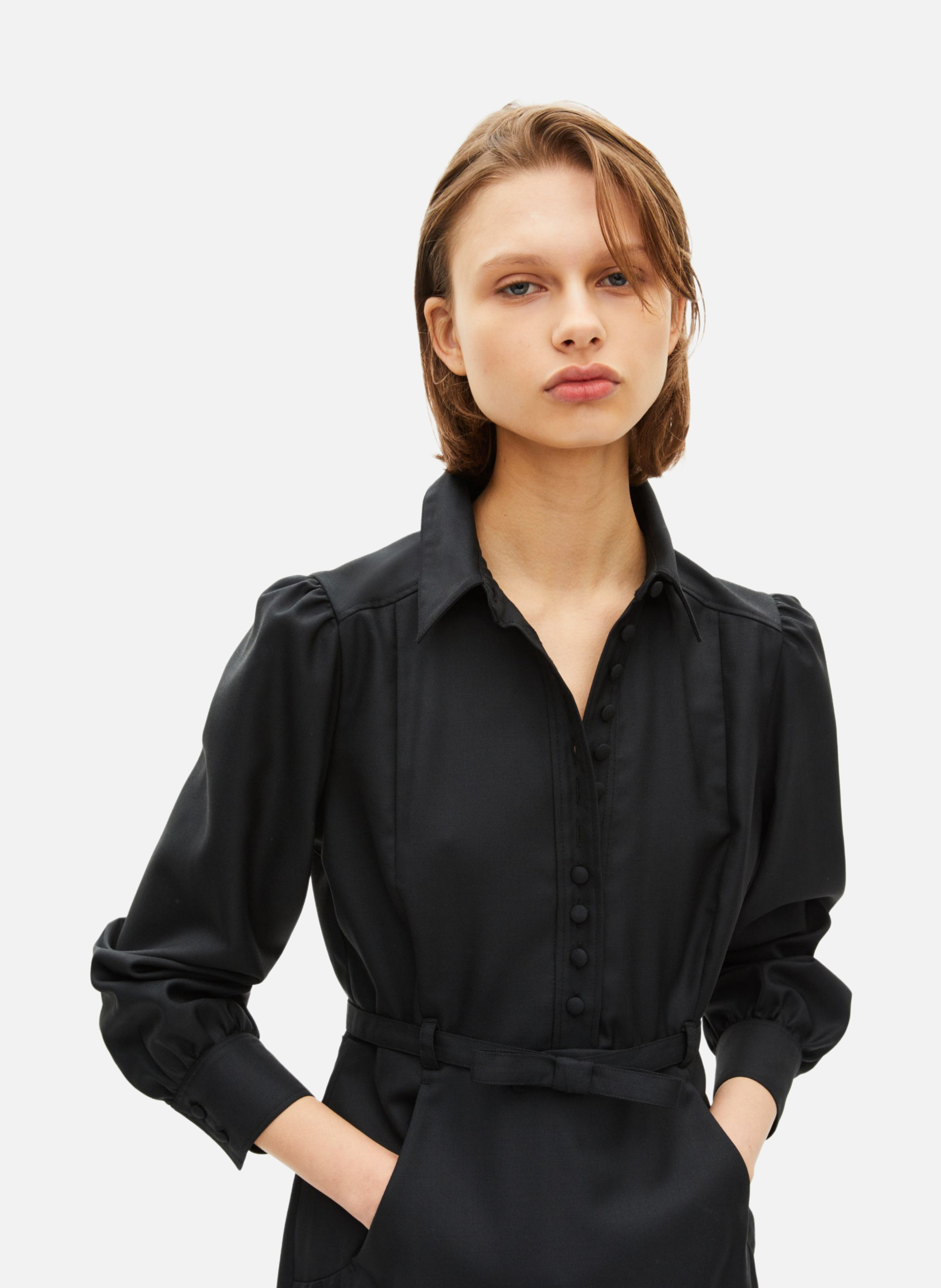 Robe courte en laine THE KOOPLES Noir