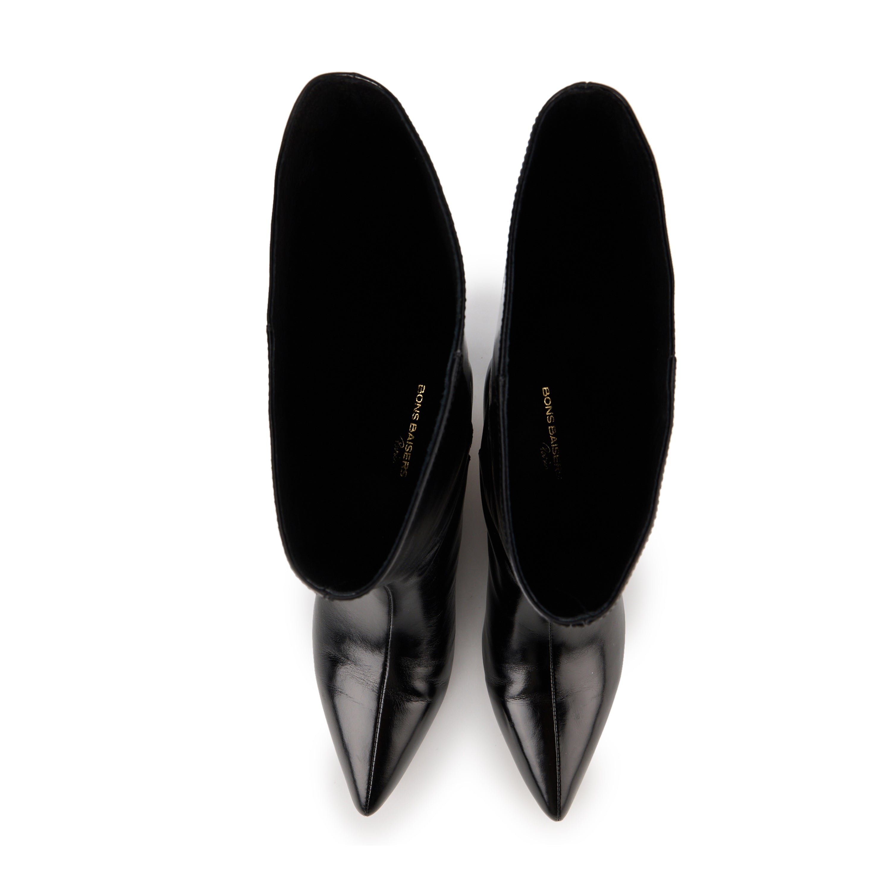 Yolanda shiny leather BONS BAISERS PARIS Black