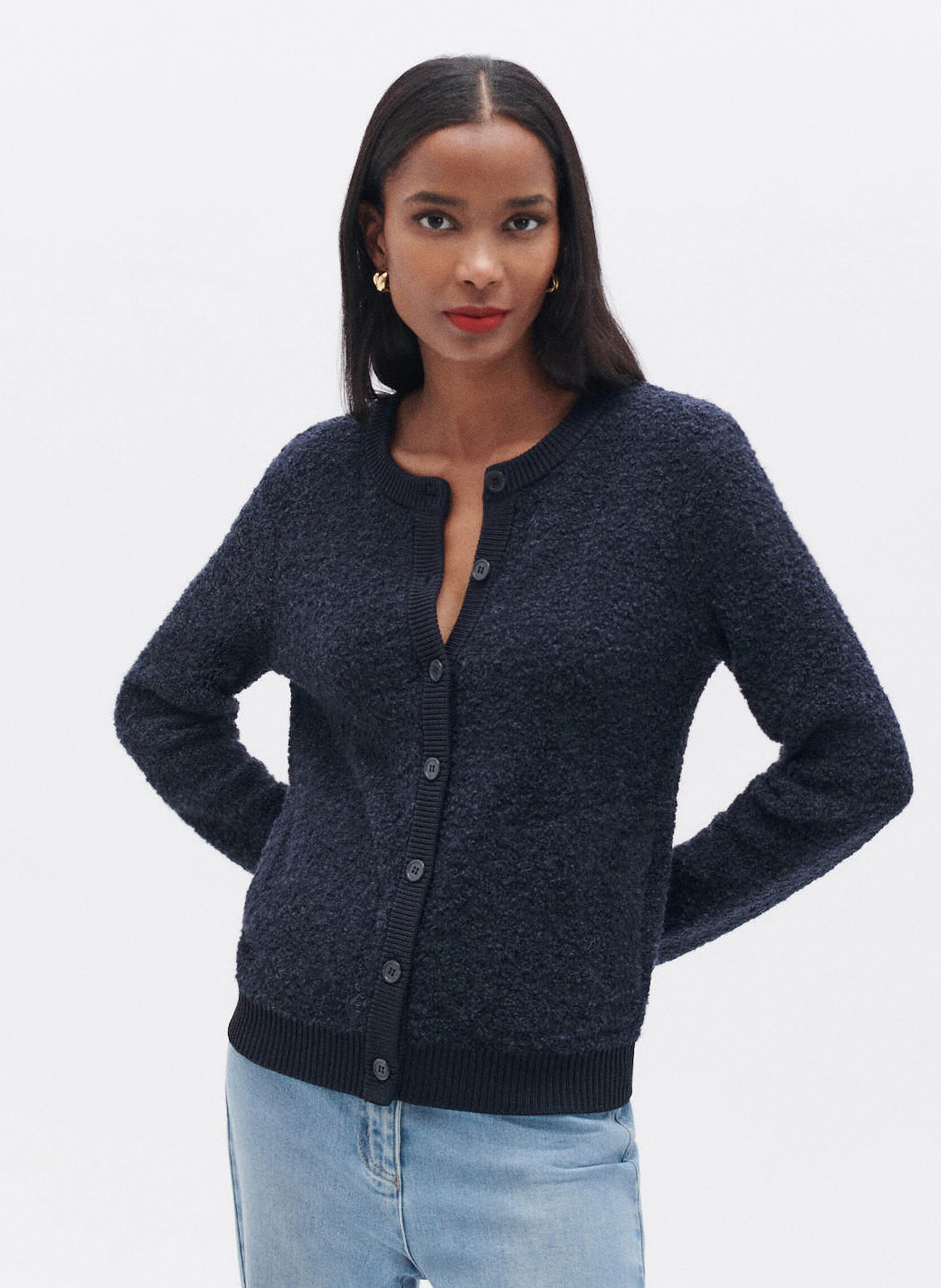 Gilet col rond CAROLL Bleu