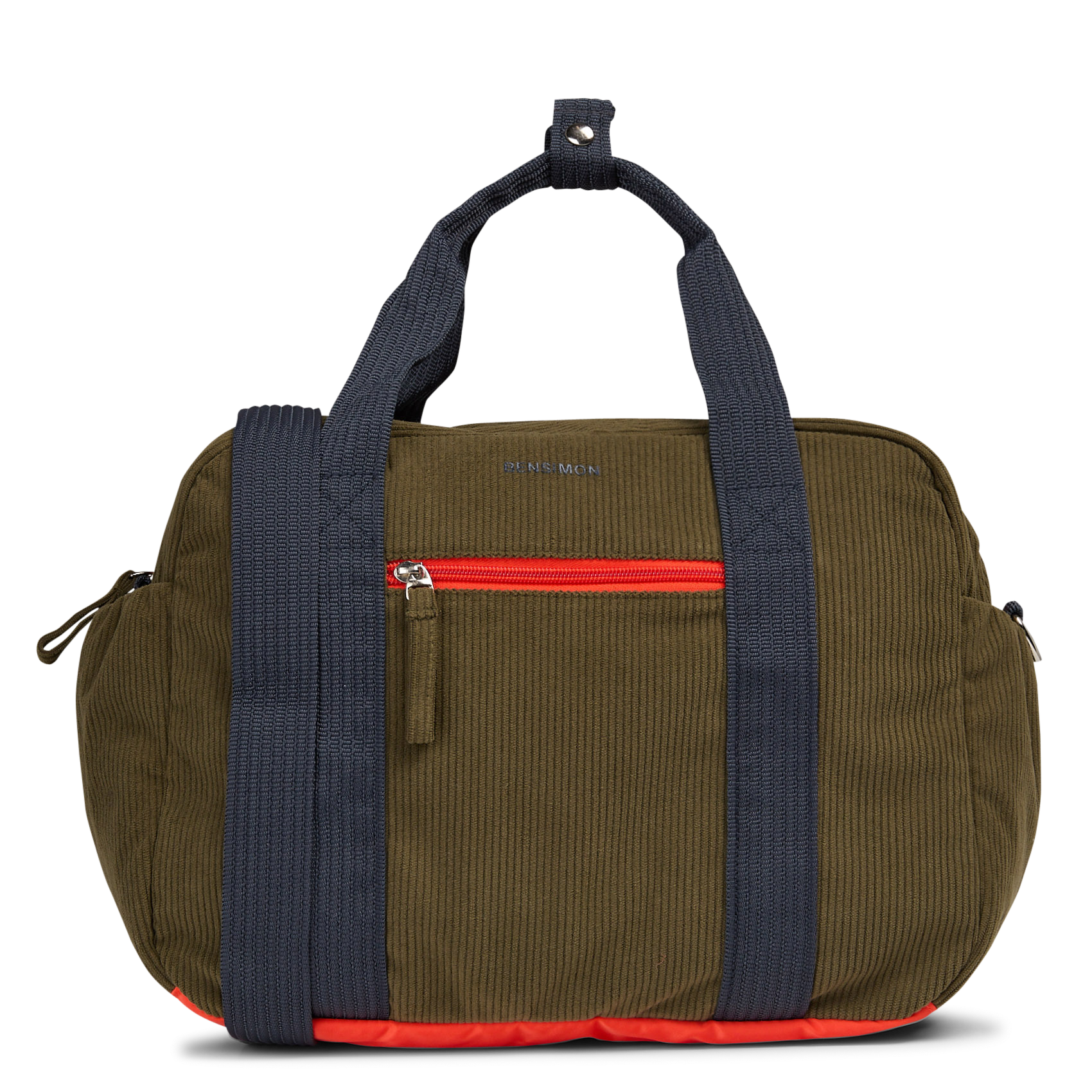 Sac bandoulière côtelé BENSIMON Kaki