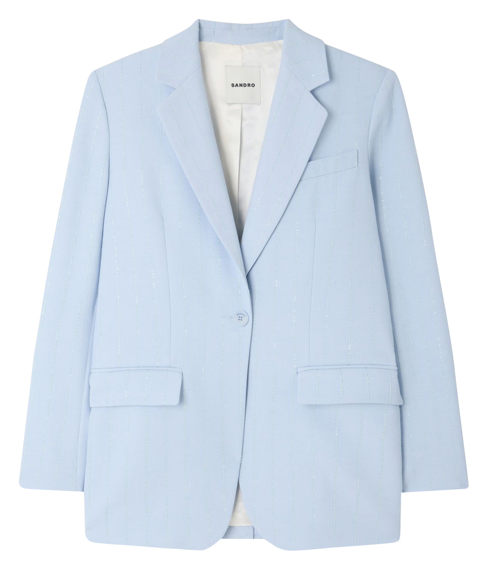 Straight suit jacket SANDRO Blue