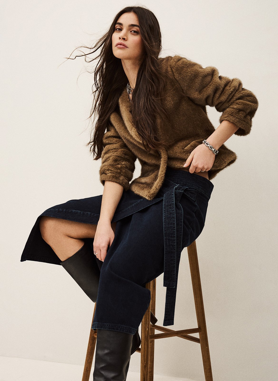 Katoenen midirok Anaïs BA&SH Blauw