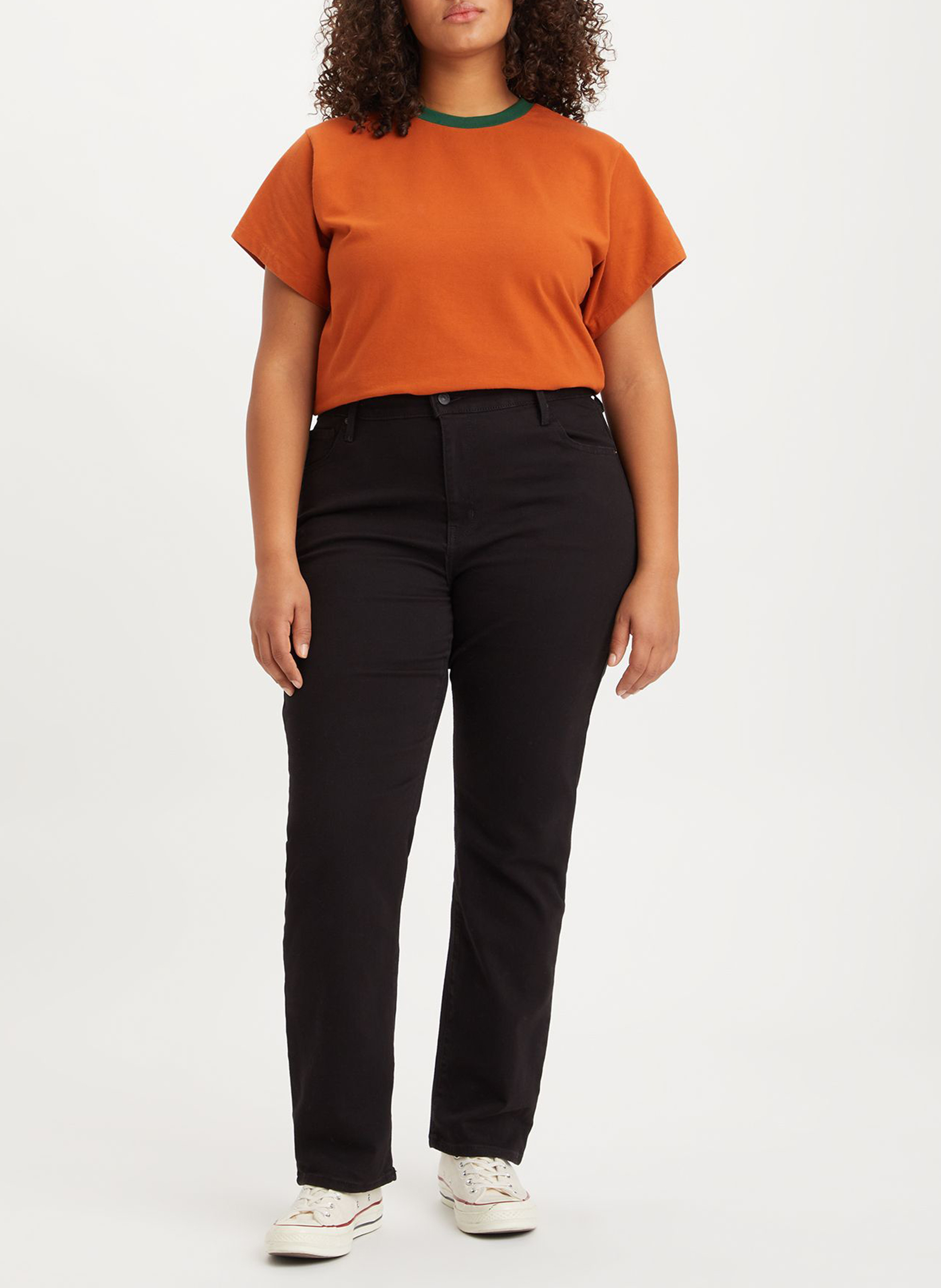 High-rise straight-leg jeans LEVI'S Black