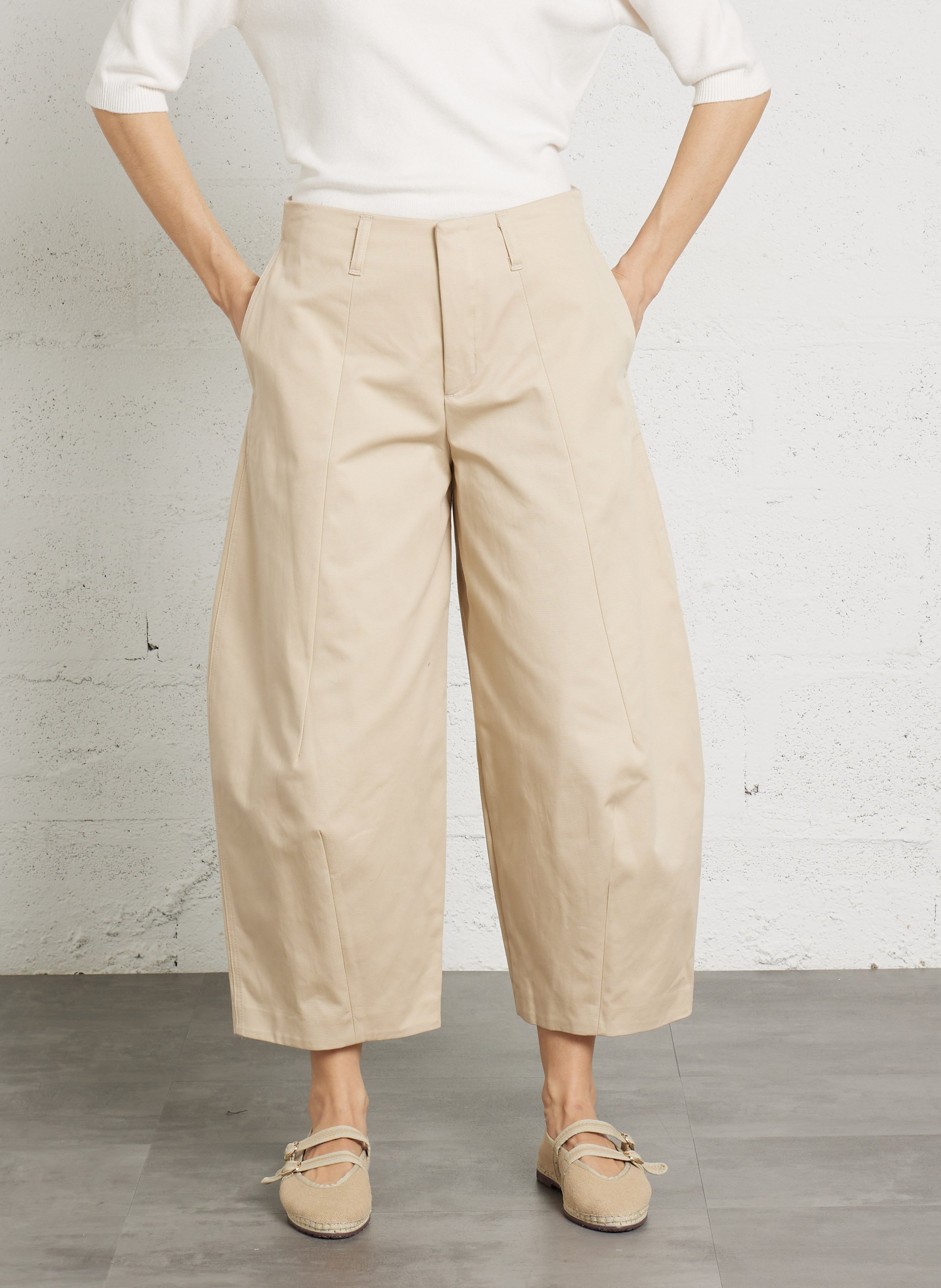 Cotton balloon pants PLEASE Brown