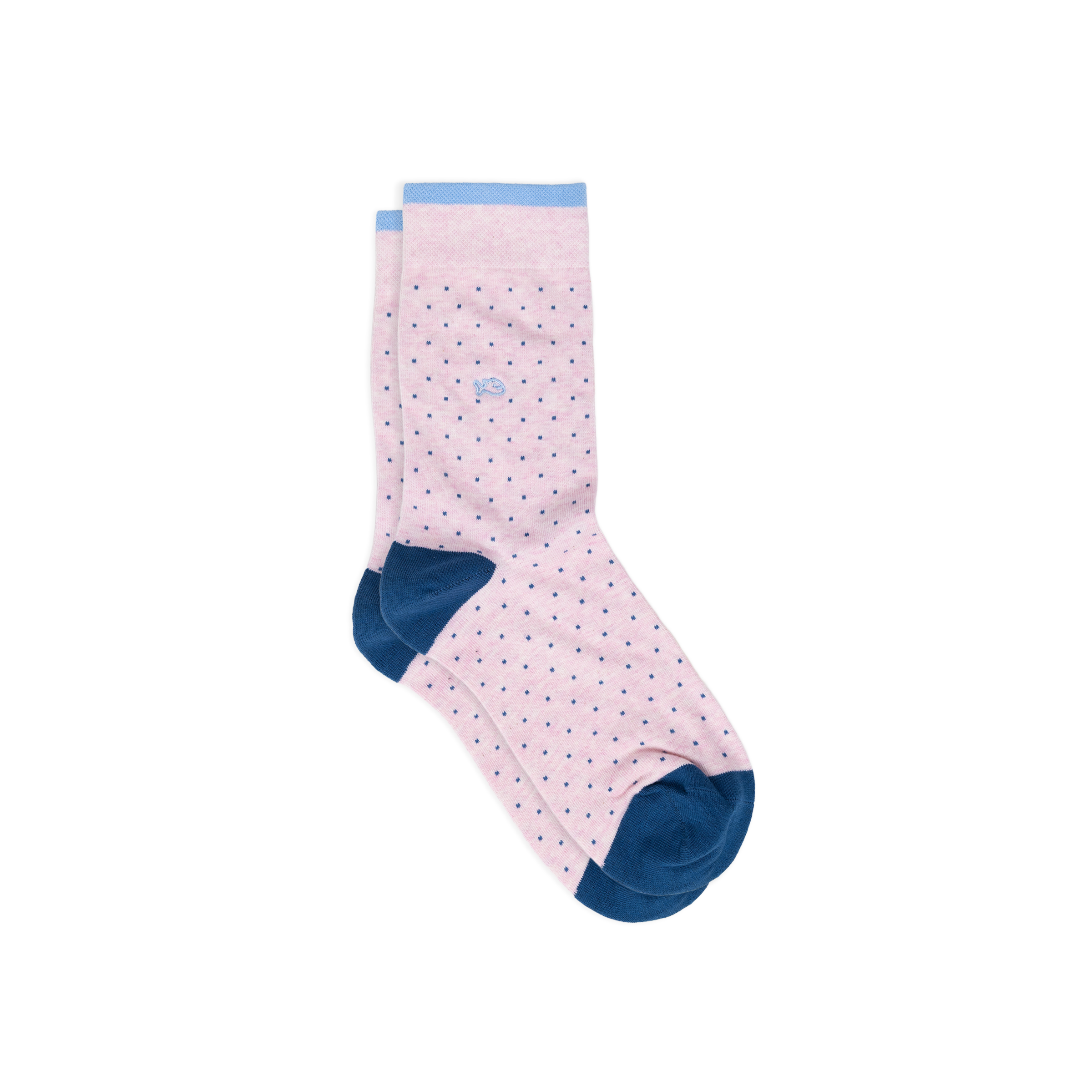 Combed cotton socks with polka dots BILLYBELT Pink