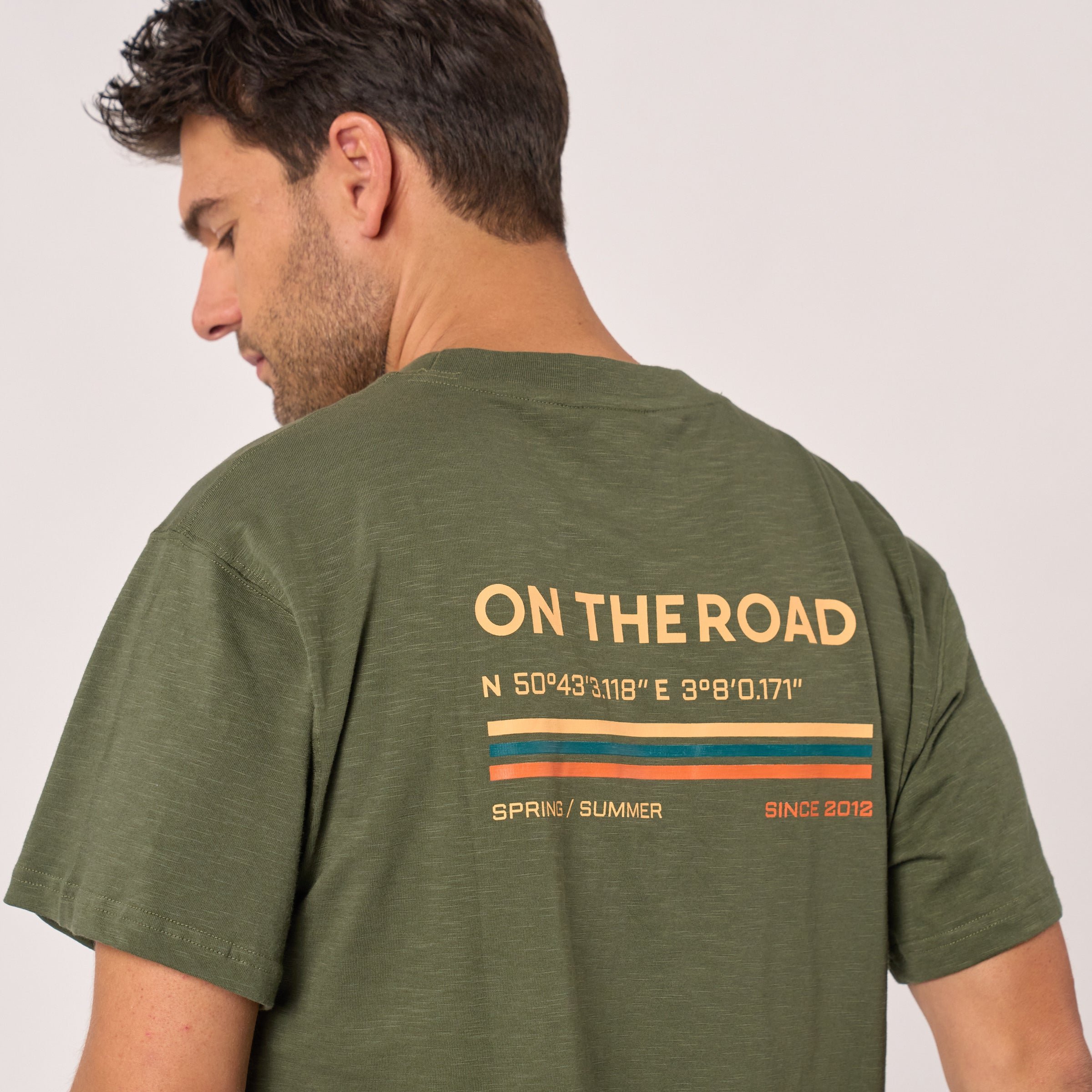 Organic cotton roadtrip T-shirt BILLYBELT Khaki