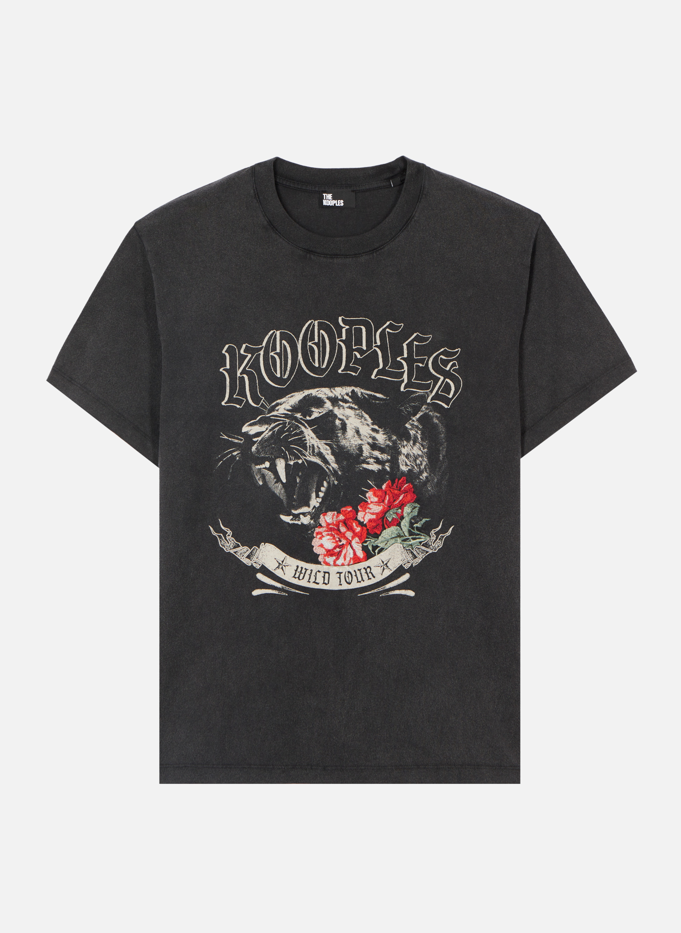 T-shirt with screen printing THE KOOPLES Black
