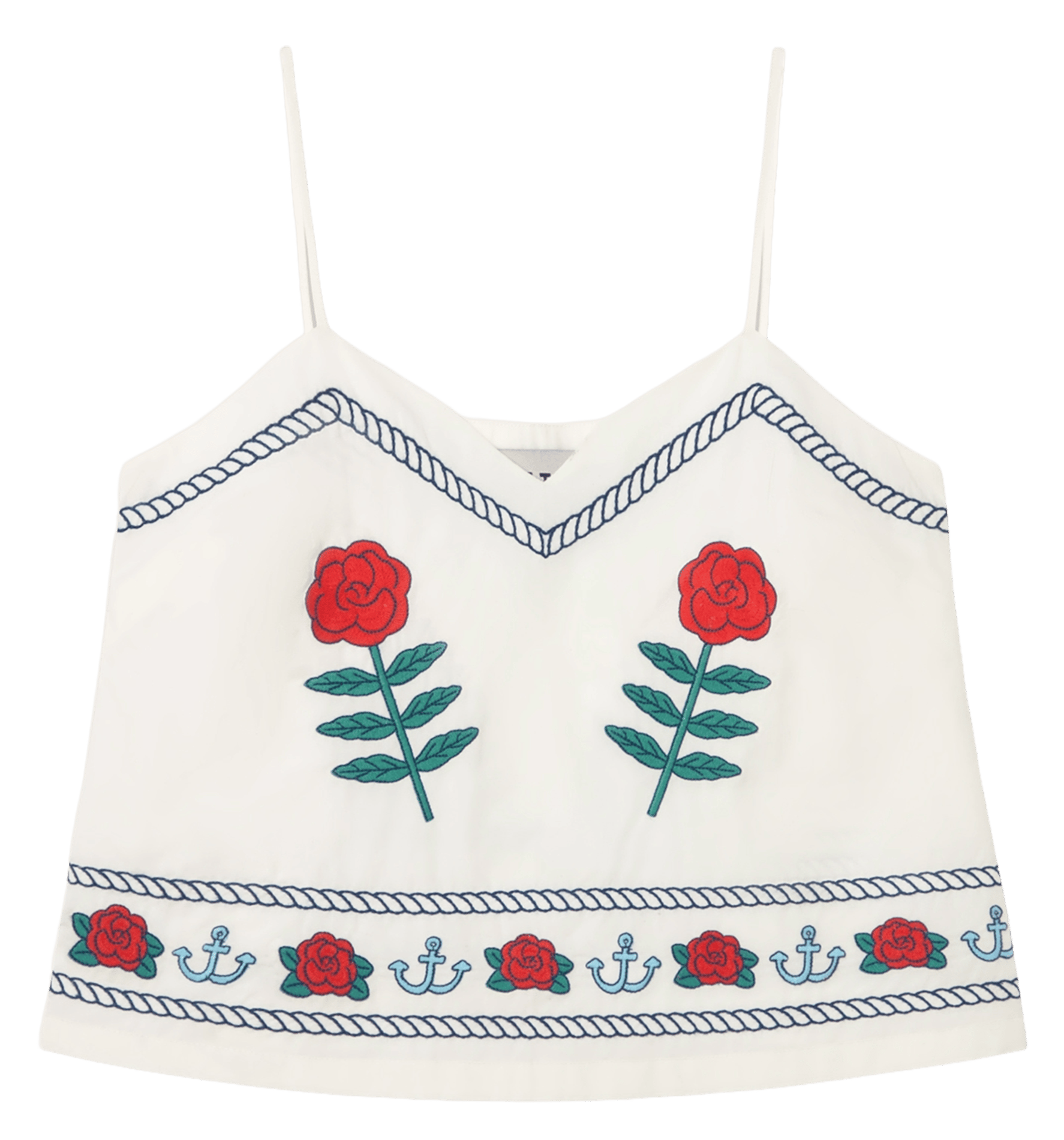 Cotton and linen straight top THE TINY BIG SISTER White