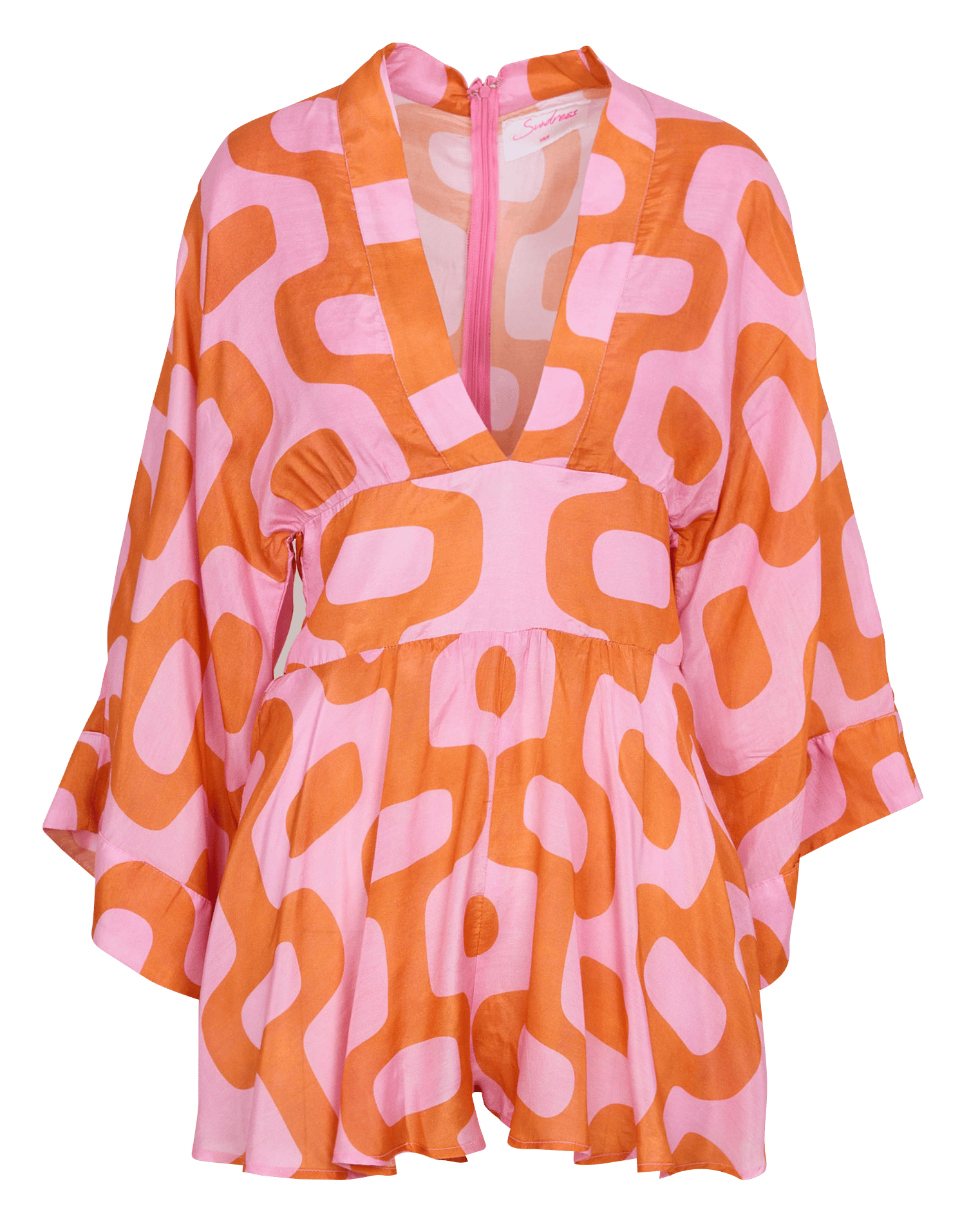 Printed V-neck playsuit SUNDRESS Multicolored