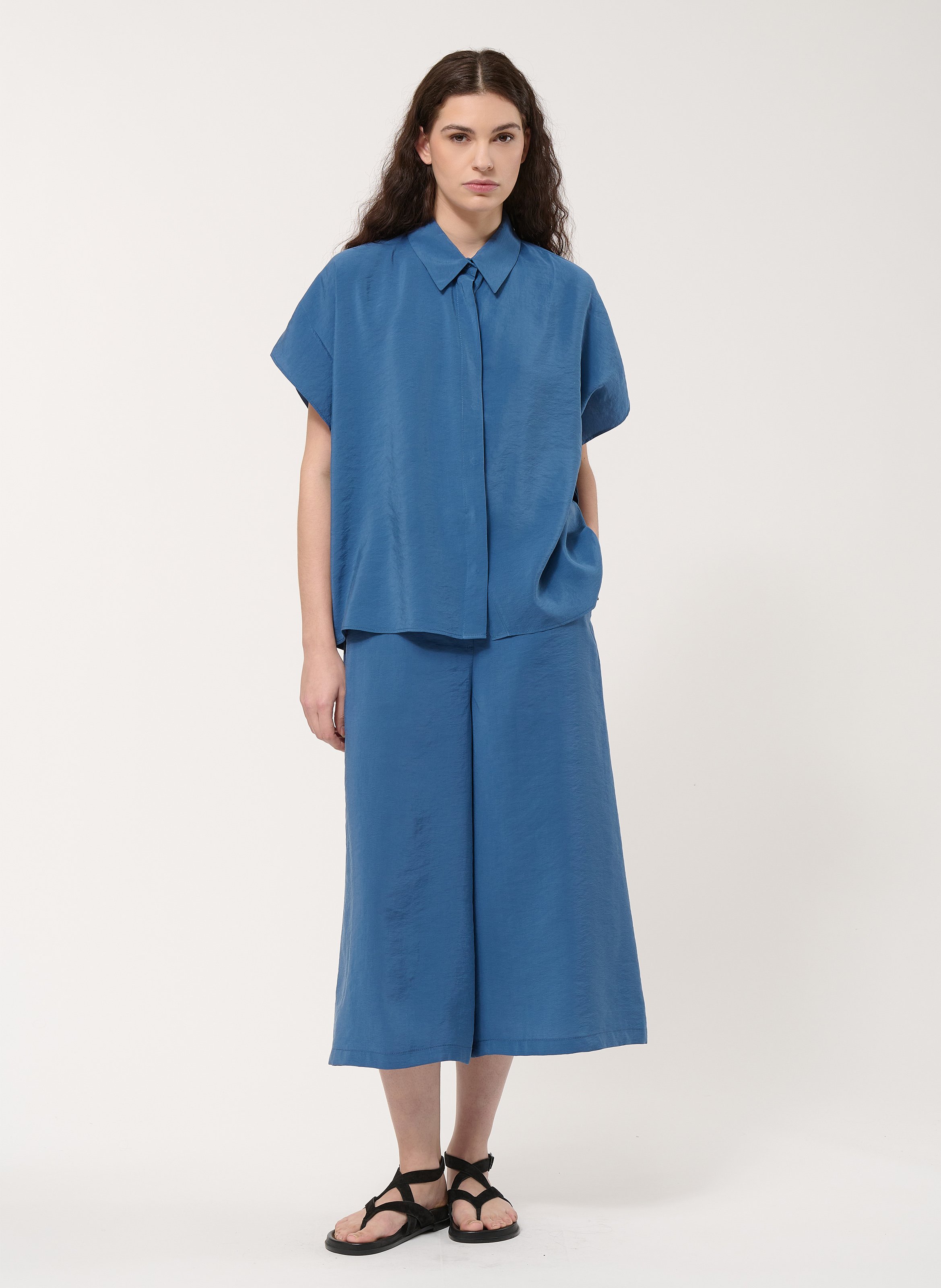 Chemise oversize col classique HUMILITY Bleu