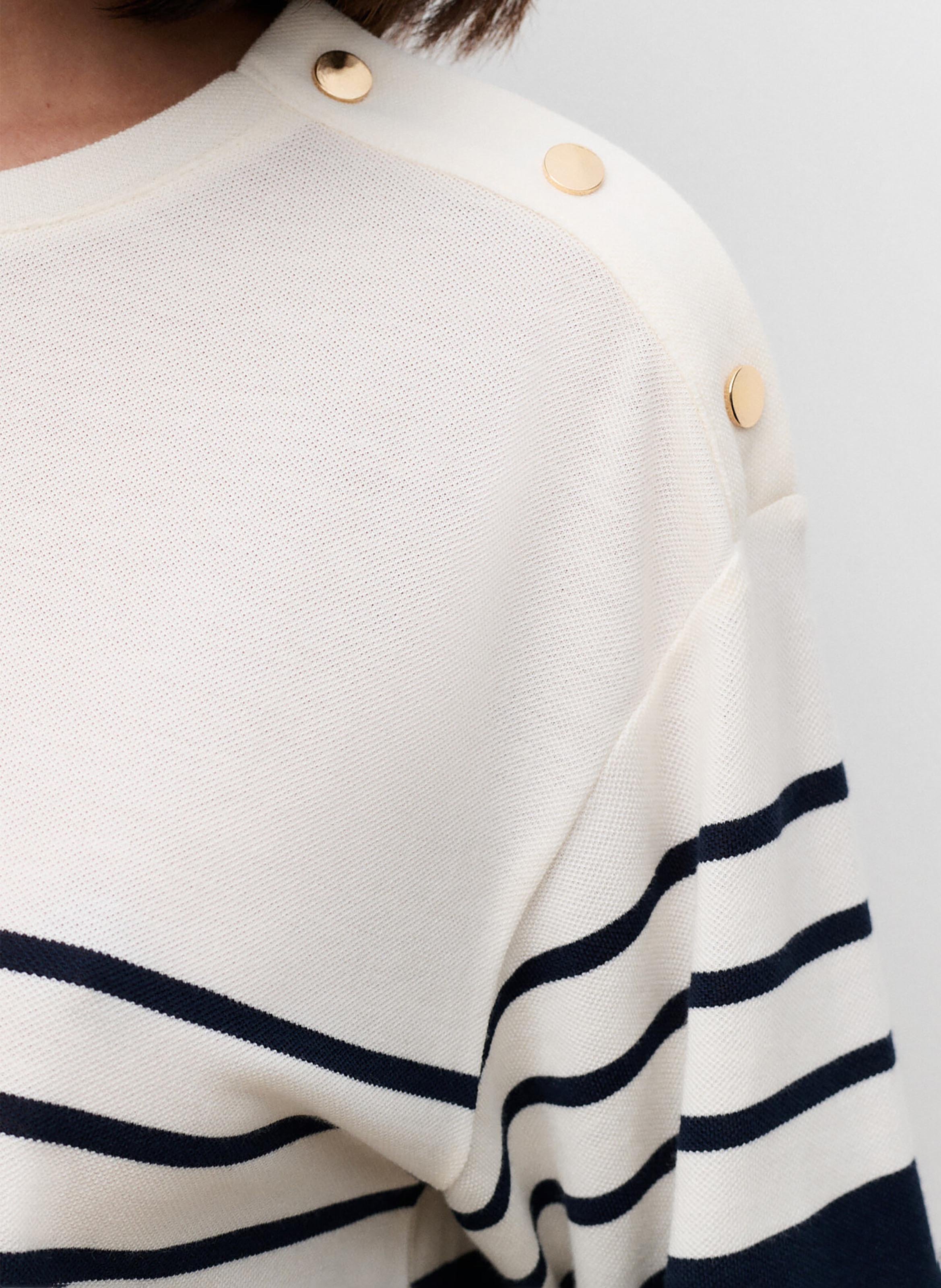 Camiseta con cuello redondo de rayas CAROLL Azul