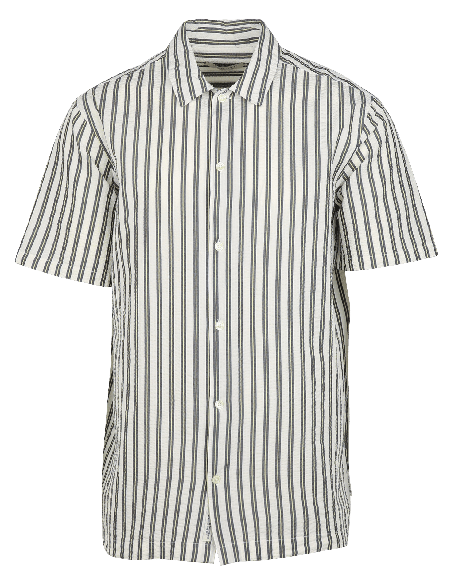 Chemise droite à rayures en coton mélangé CASUAL FRIDAY Blanc