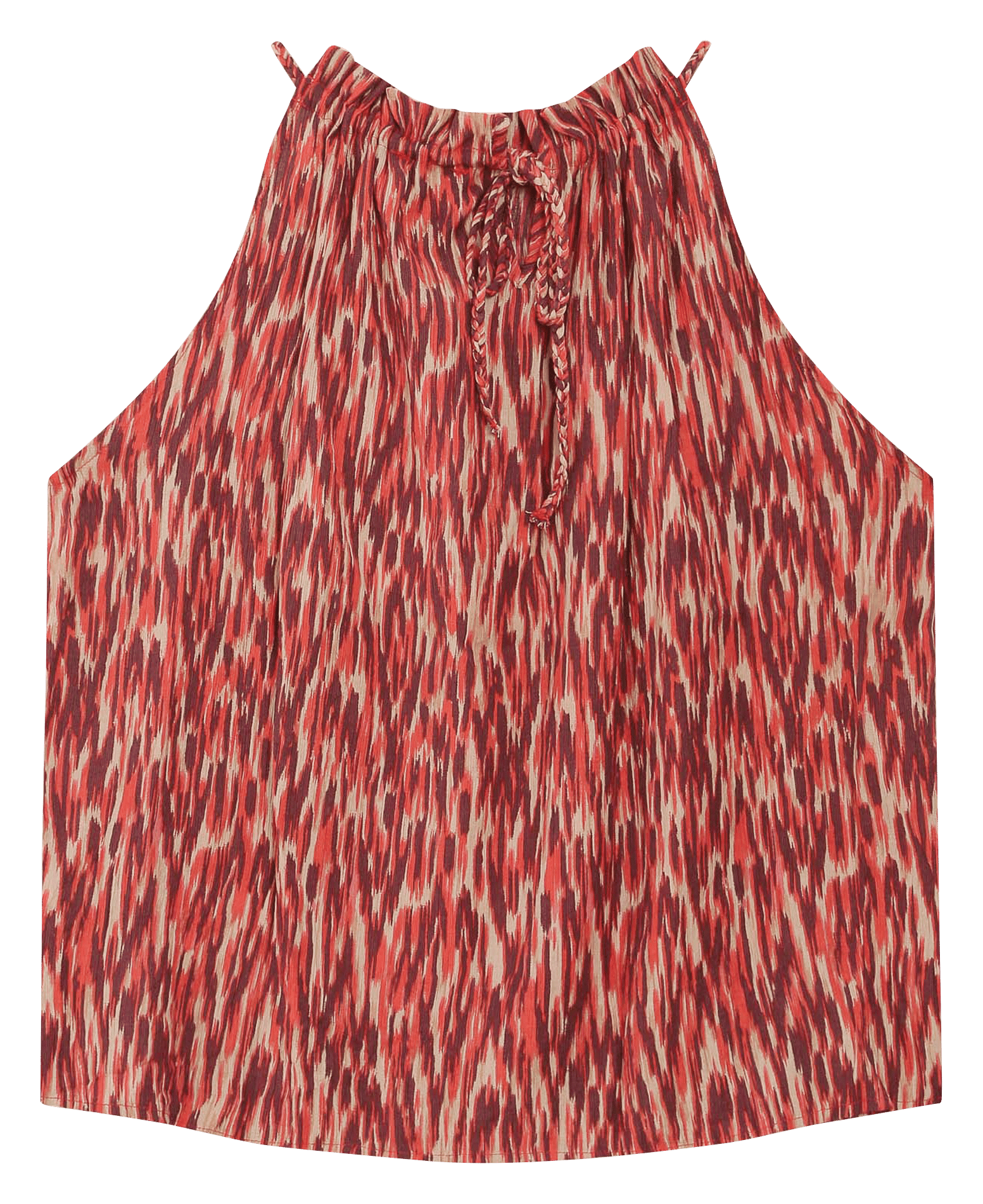 Top droit col rond imprimé GRACE ET MILA Rouge