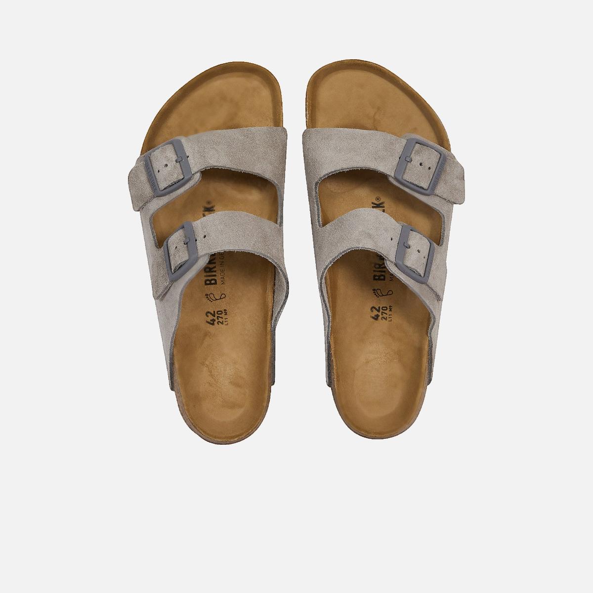 Sandales plates BIRKENSTOCK Gris