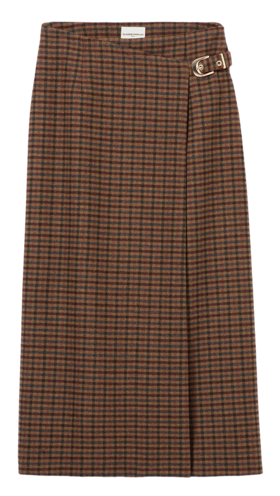 Jupe droite portefeuille en laine mélangée CLAUDIE PIERLOT Multicolore